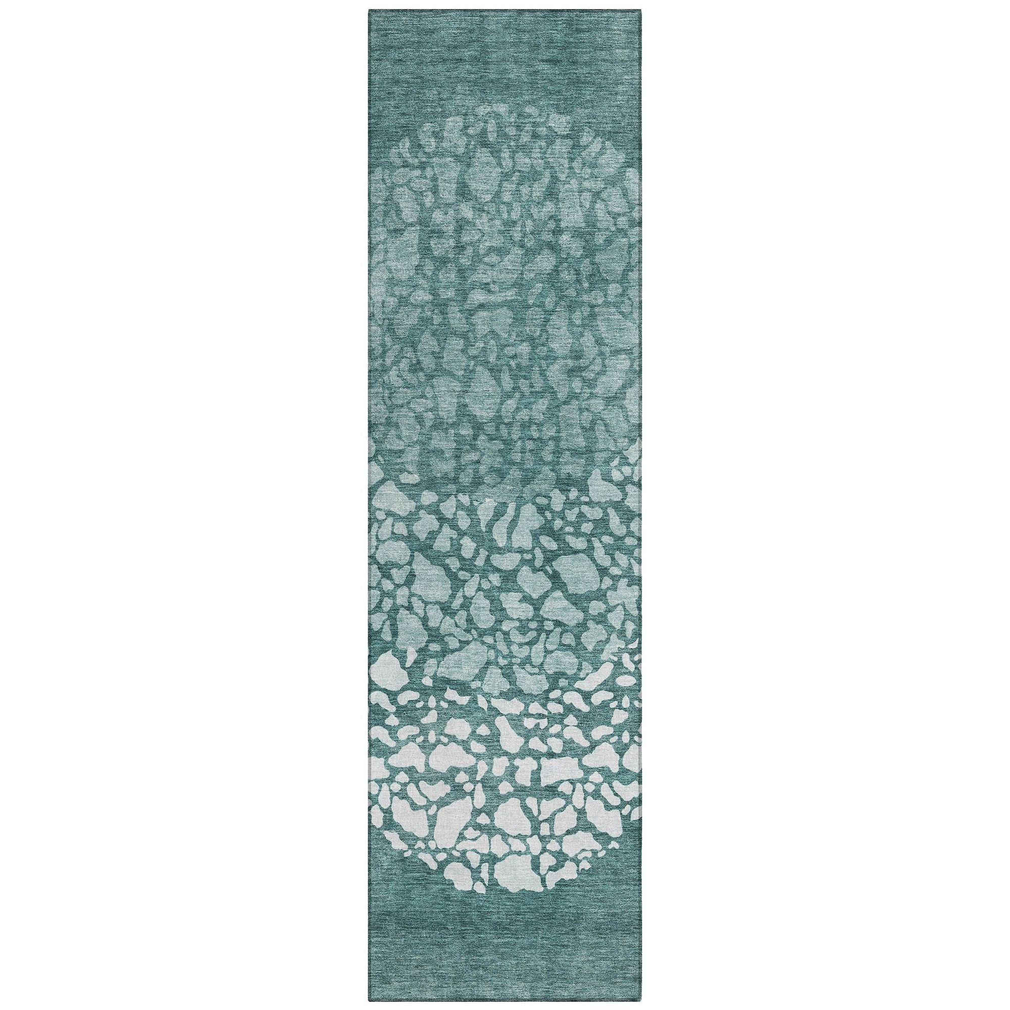 Machine Made ACN643 Teal  Rugs #color_teal 