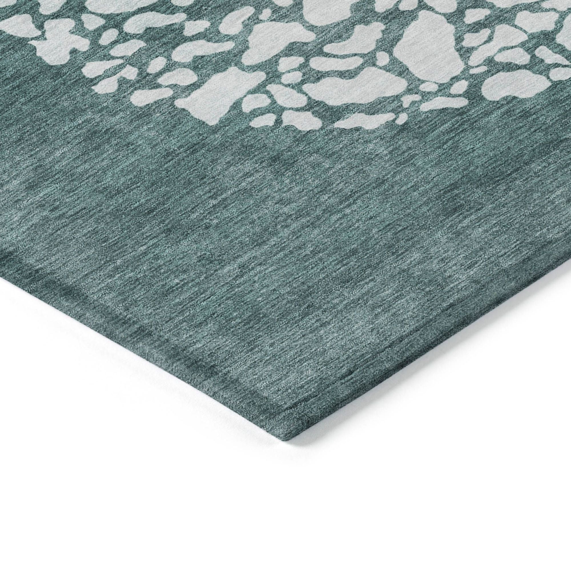 Machine Made ACN643 Teal  Rugs #color_teal 