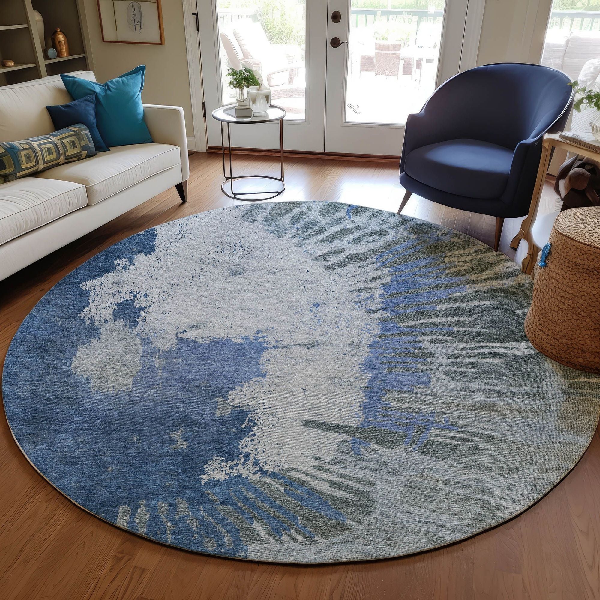 Machine Made ACN645 Blue  Rugs #color_blue 