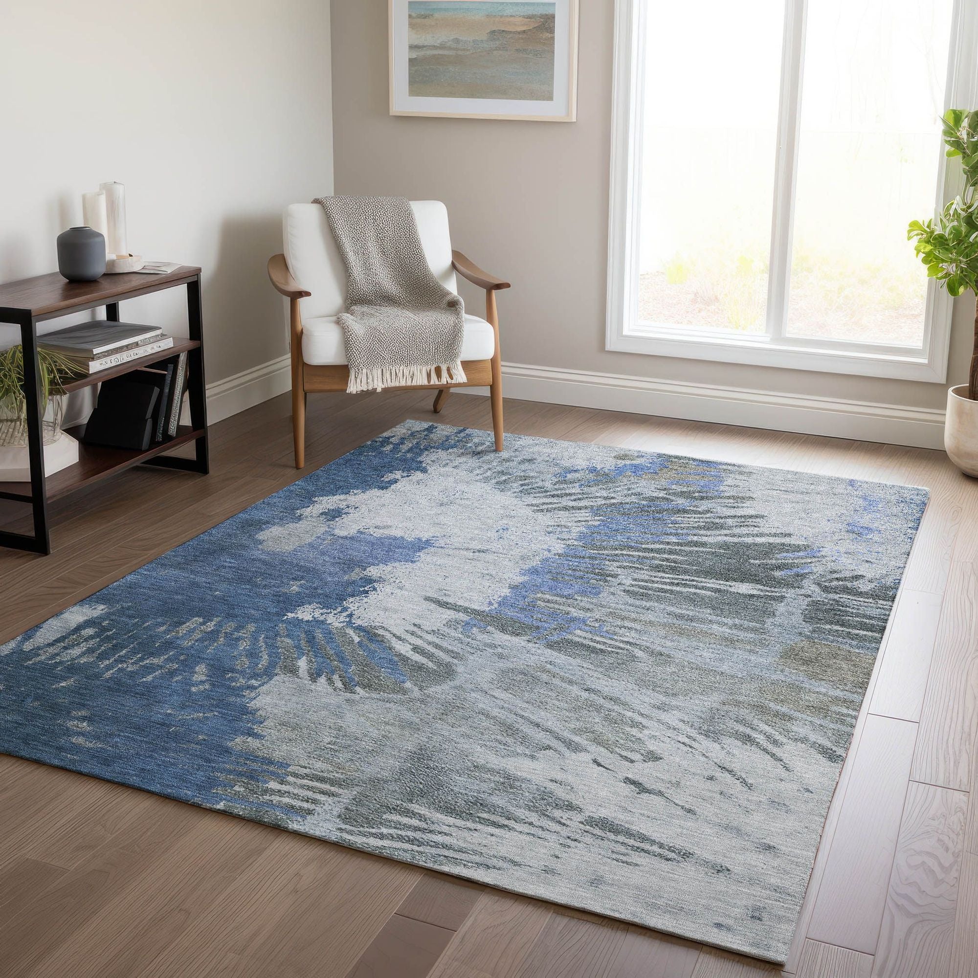 Machine Made ACN645 Blue  Rugs #color_blue 