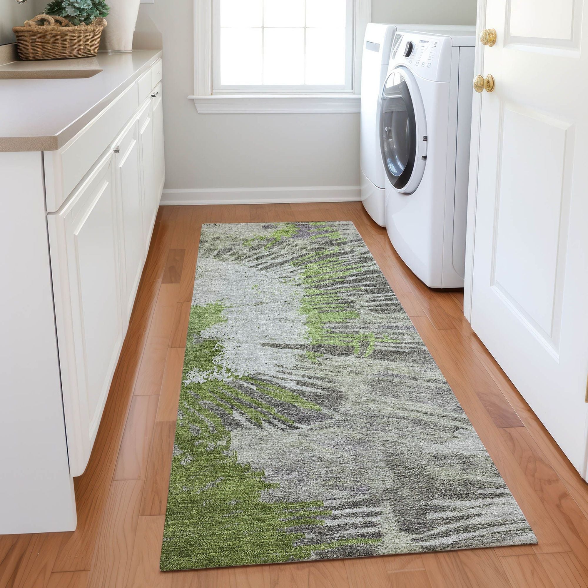 Machine Made ACN645 Olive Green Rugs #color_olive green