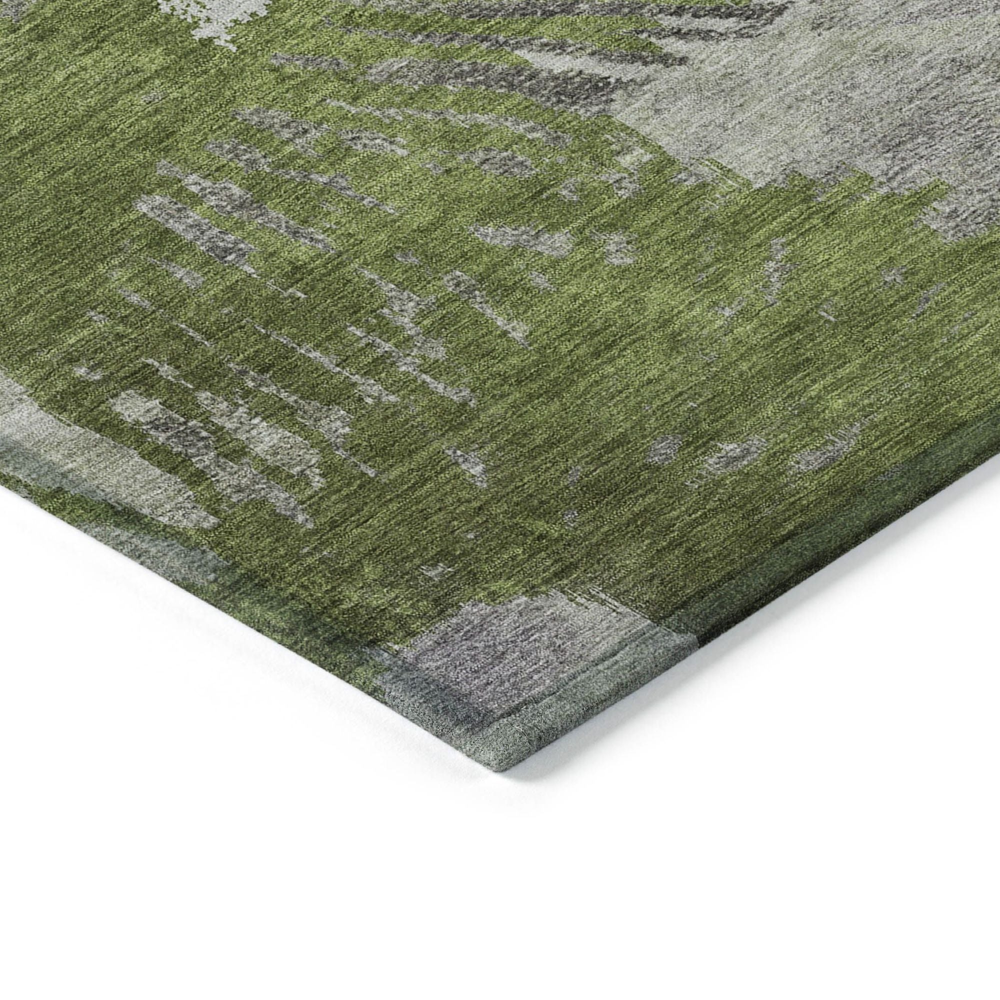 Machine Made ACN645 Olive Green Rugs #color_olive green