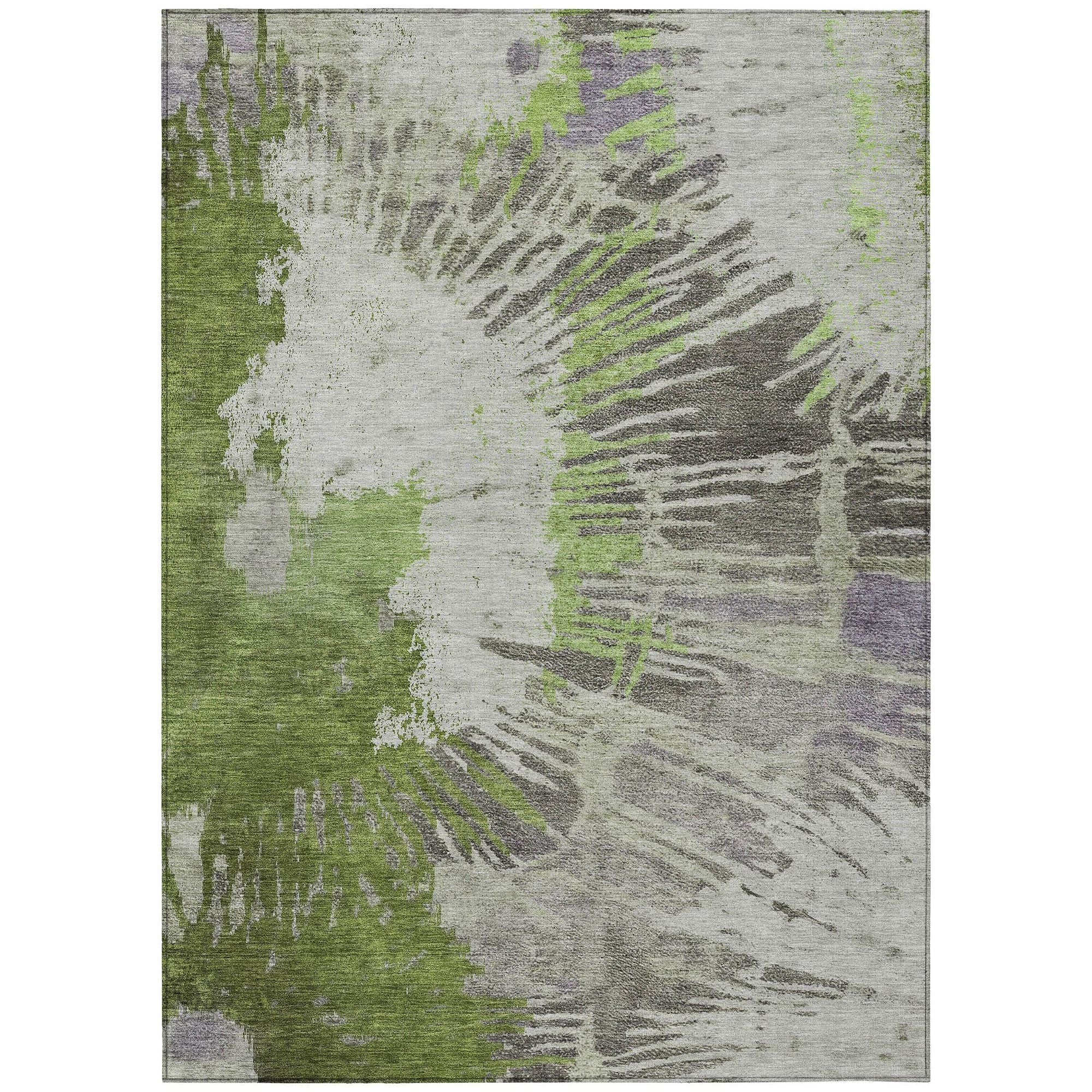 Machine Made ACN645 Olive Green Rugs #color_olive green