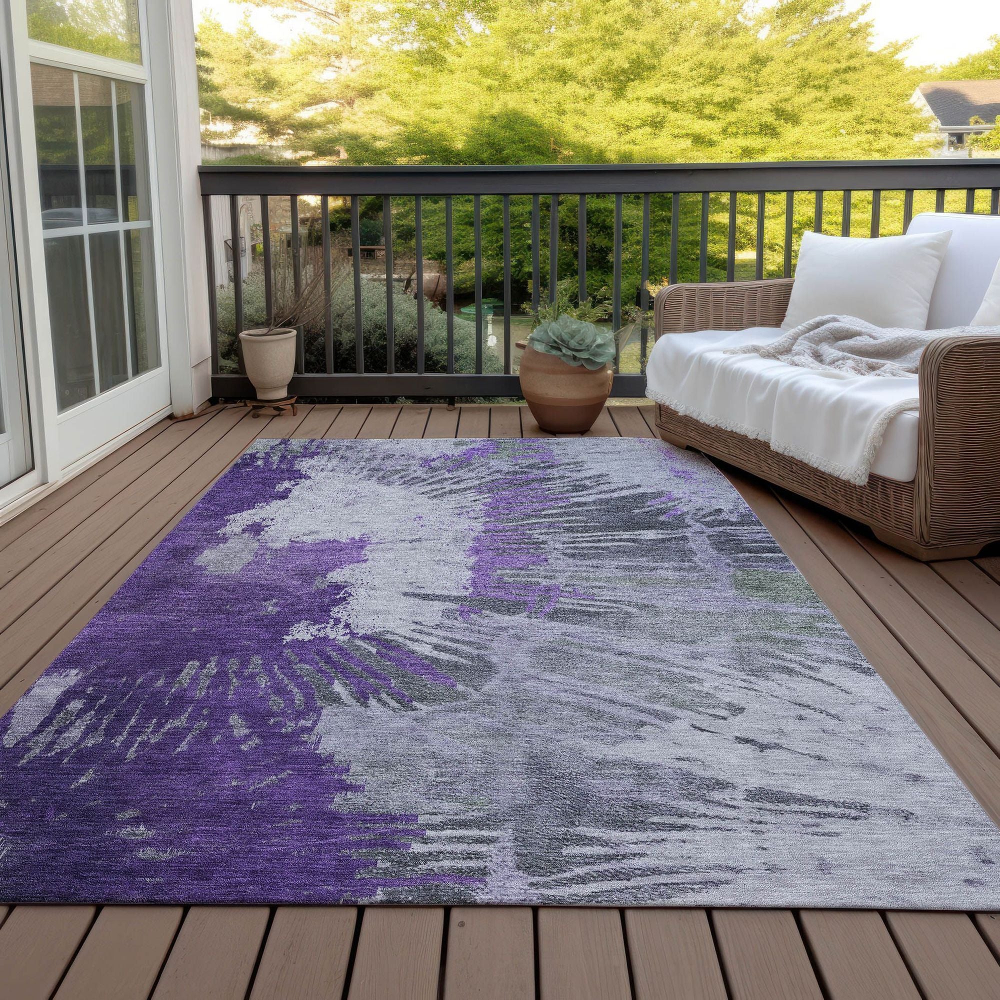 Machine Made ACN645 Purple  Rugs #color_purple 