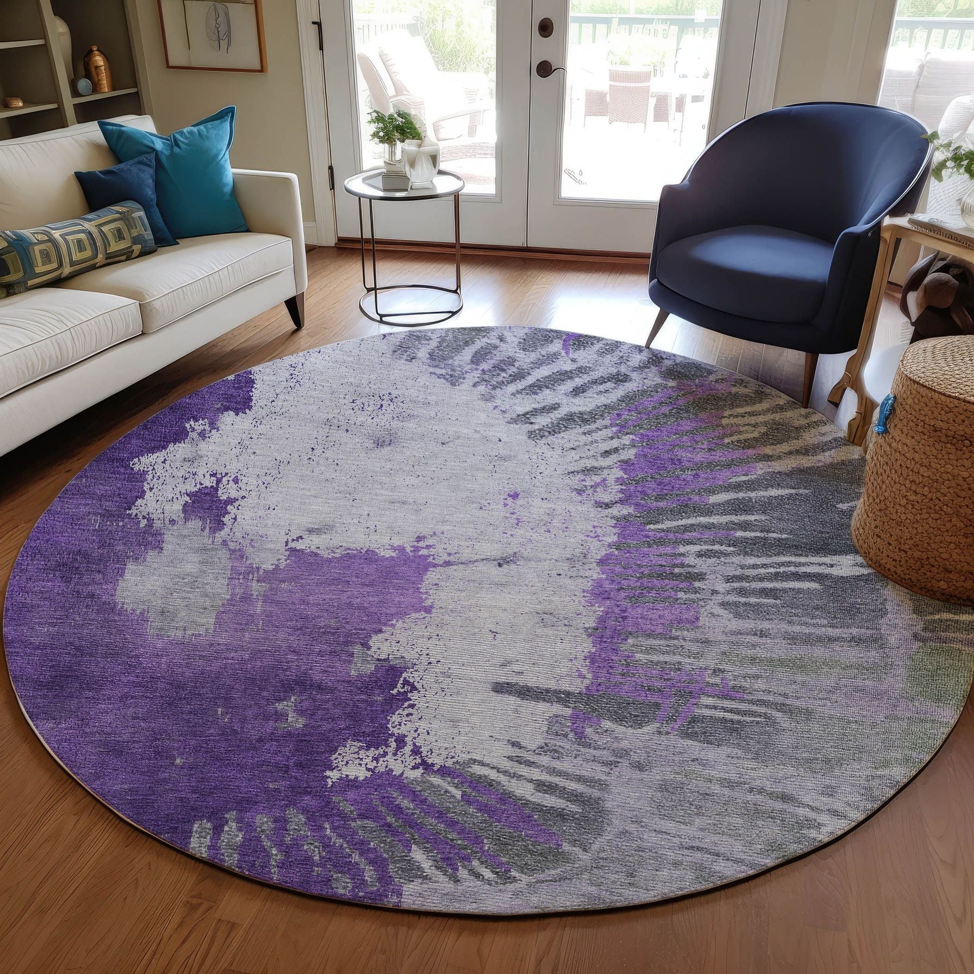 Machine Made ACN645 Purple  Rugs #color_purple 