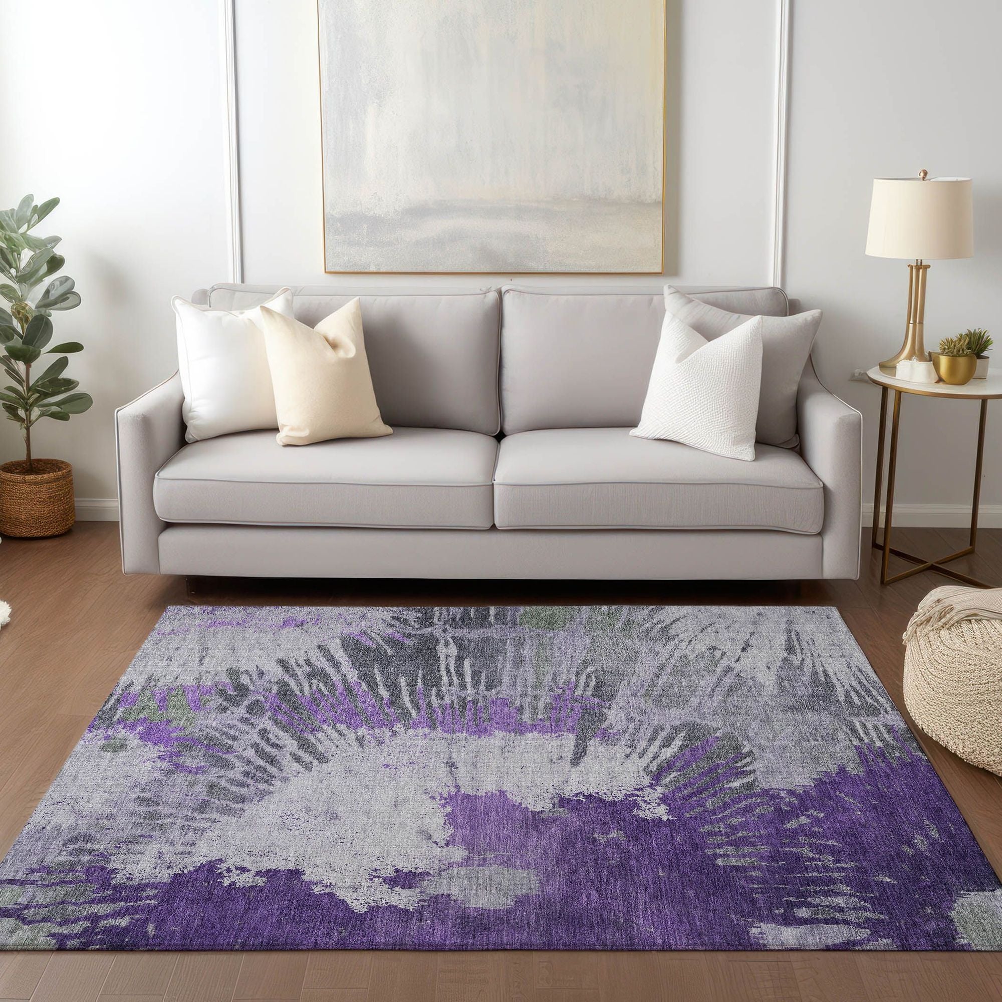 Machine Made ACN645 Purple  Rugs #color_purple 