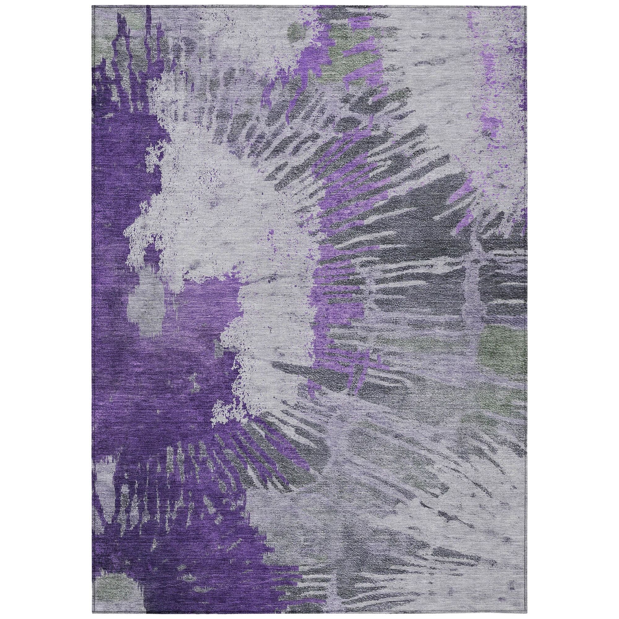 Machine Made ACN645 Purple  Rugs #color_purple 