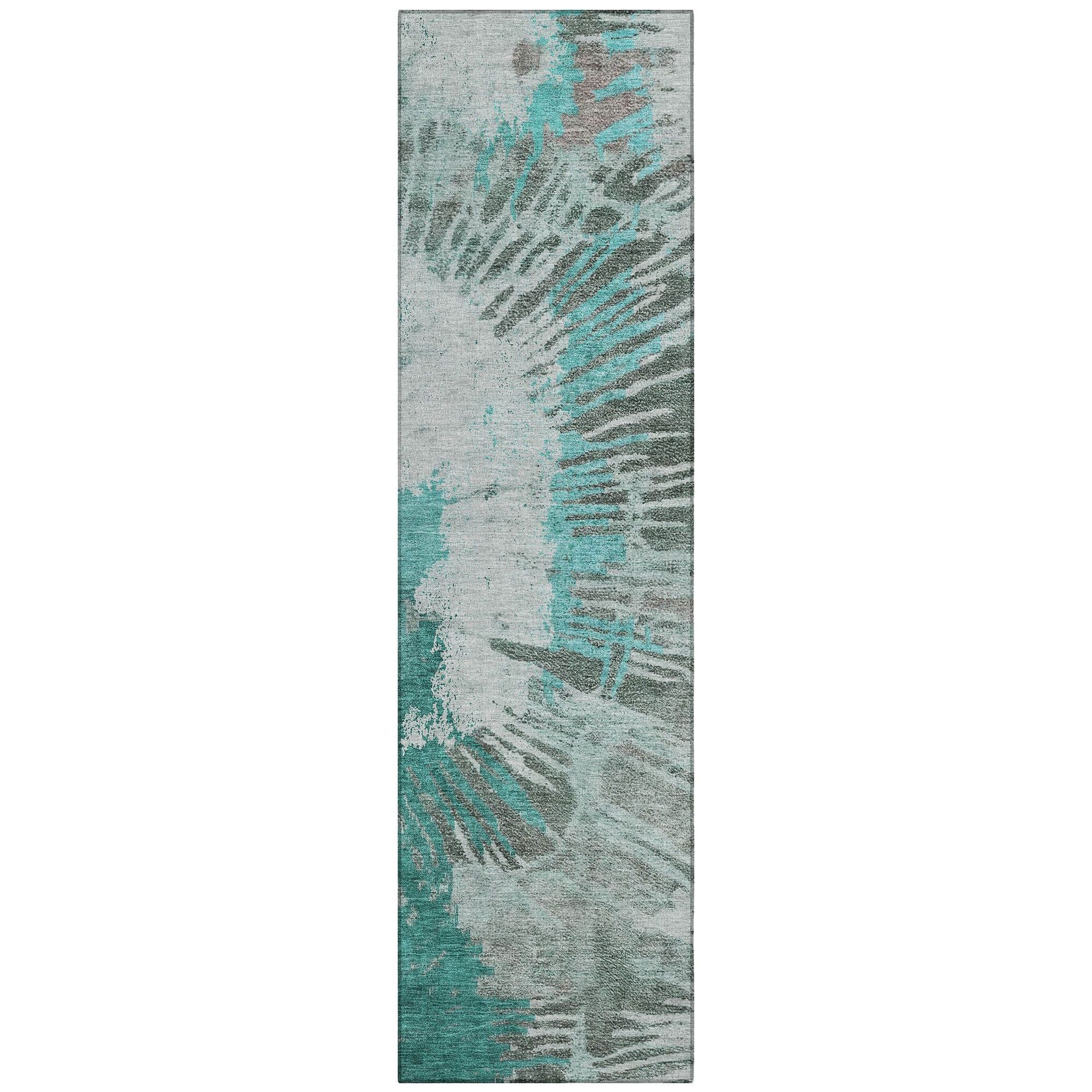 Machine Made ACN645 Teal  Rugs #color_teal 