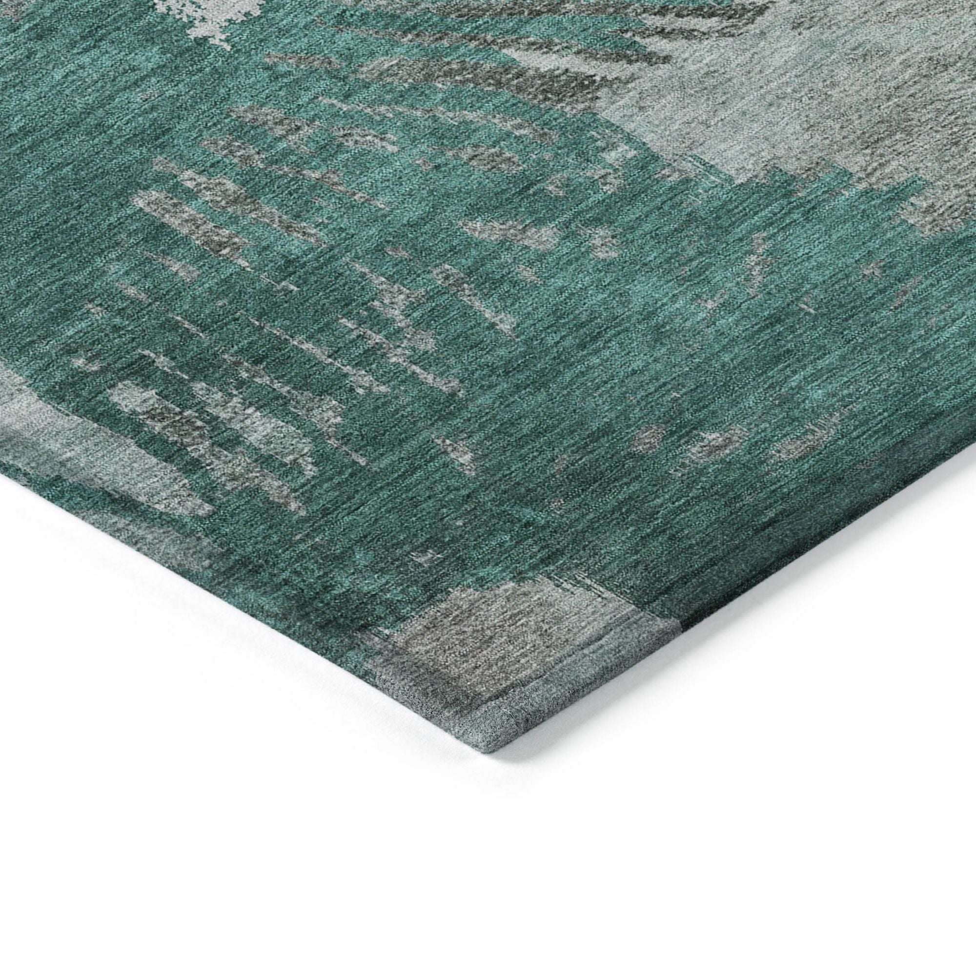 Machine Made ACN645 Teal  Rugs #color_teal 