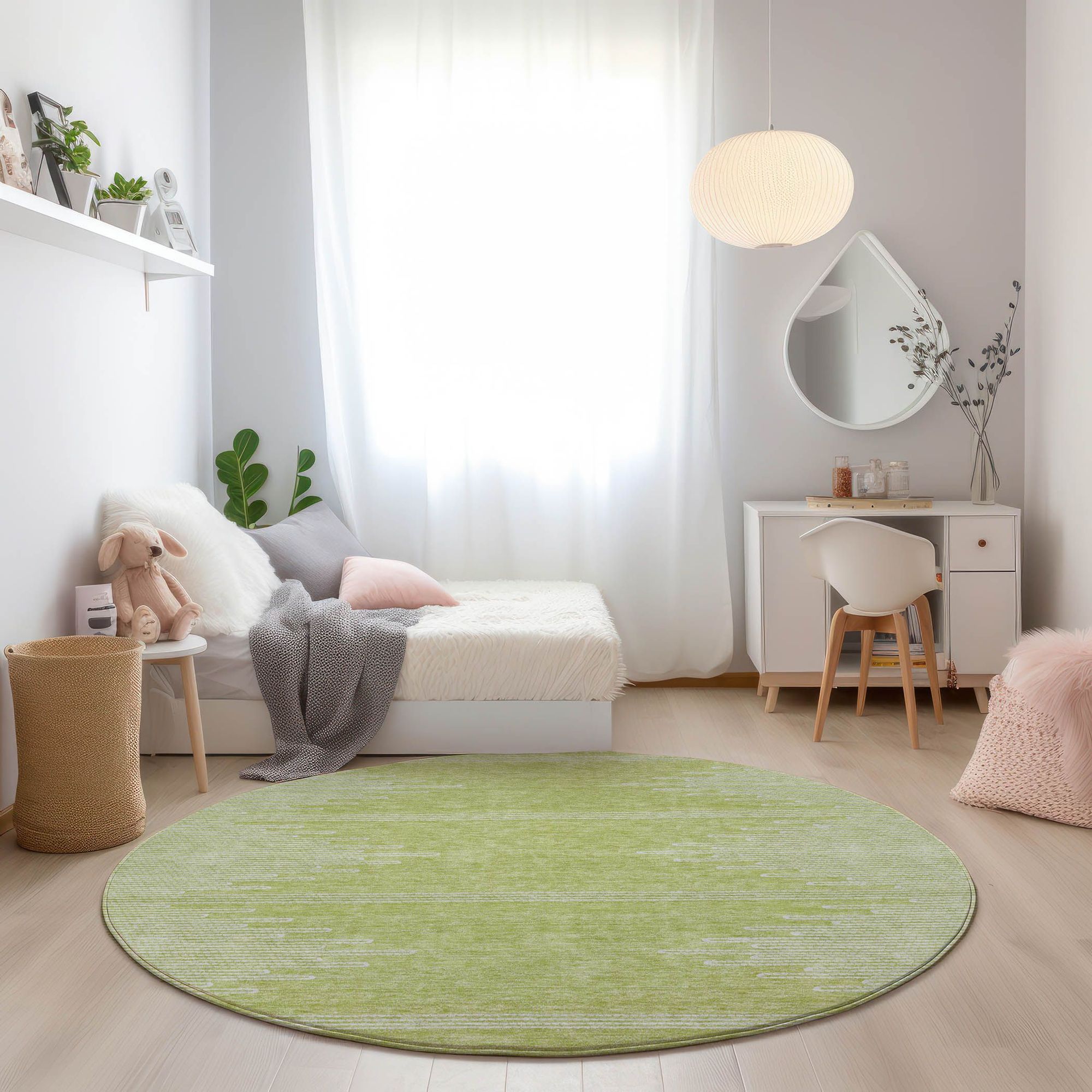 Machine Made ACN647 Aloe Green Rugs #color_aloe green