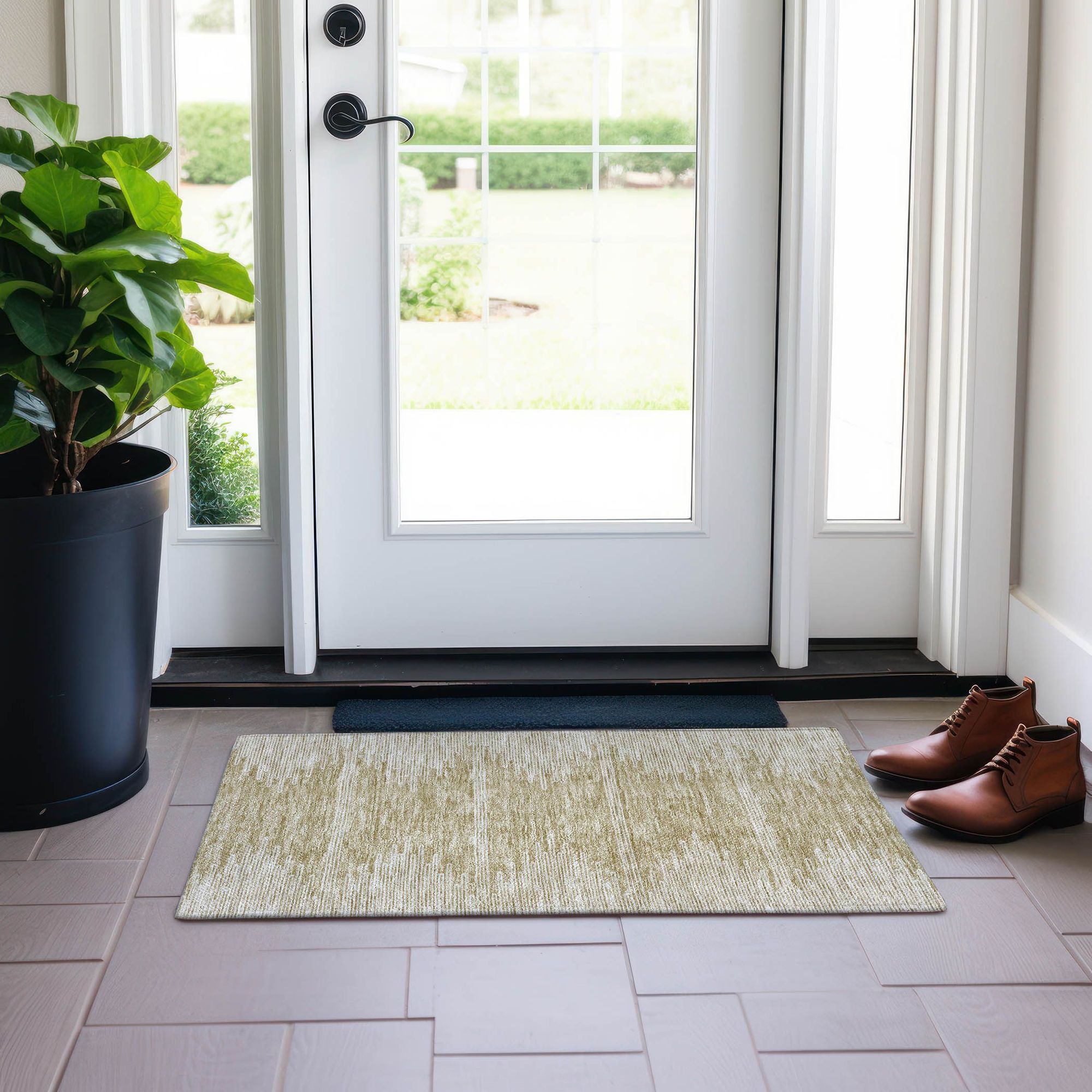 Machine Made ACN647 Beige Brown Rugs #color_beige brown