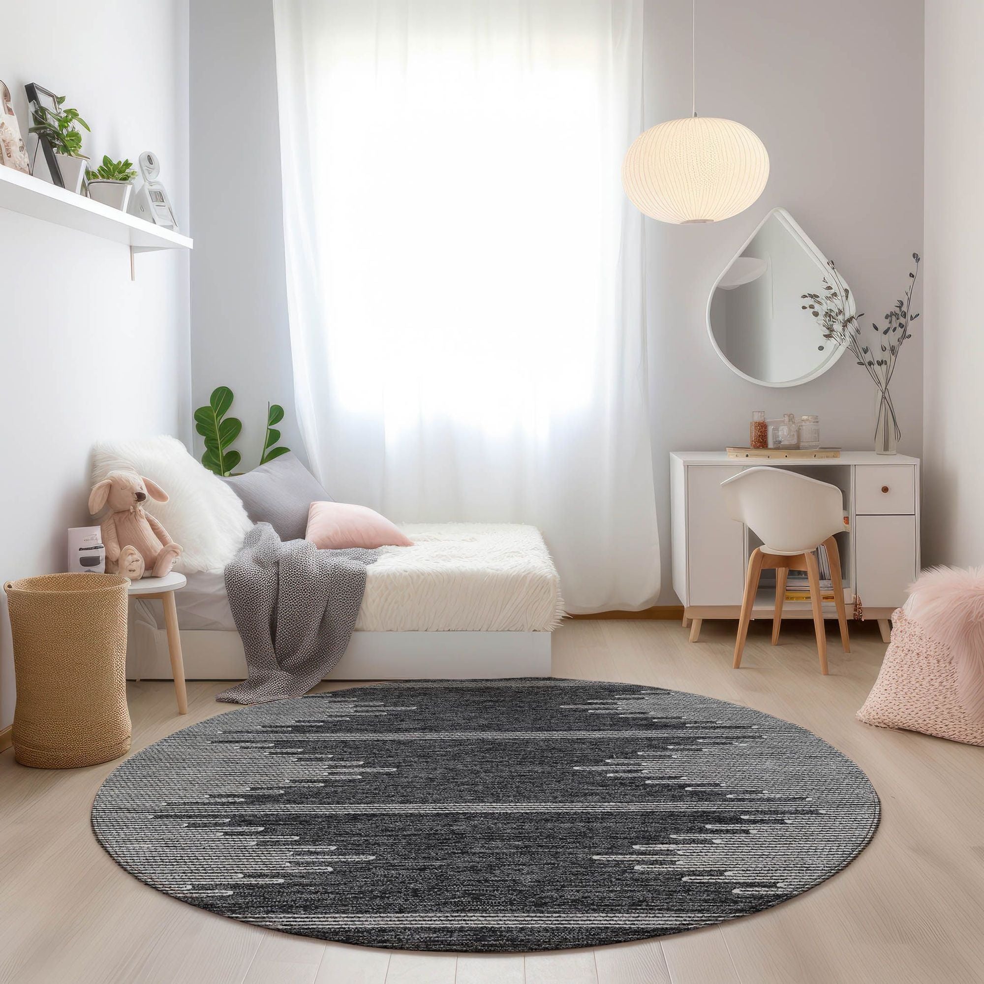 Machine Made ACN647 Charcoal Gray Rugs #color_charcoal gray