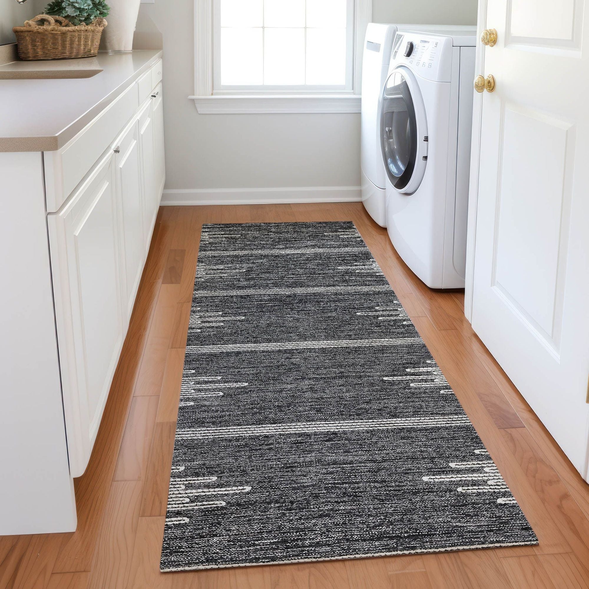 Machine Made ACN647 Charcoal Gray Rugs #color_charcoal gray