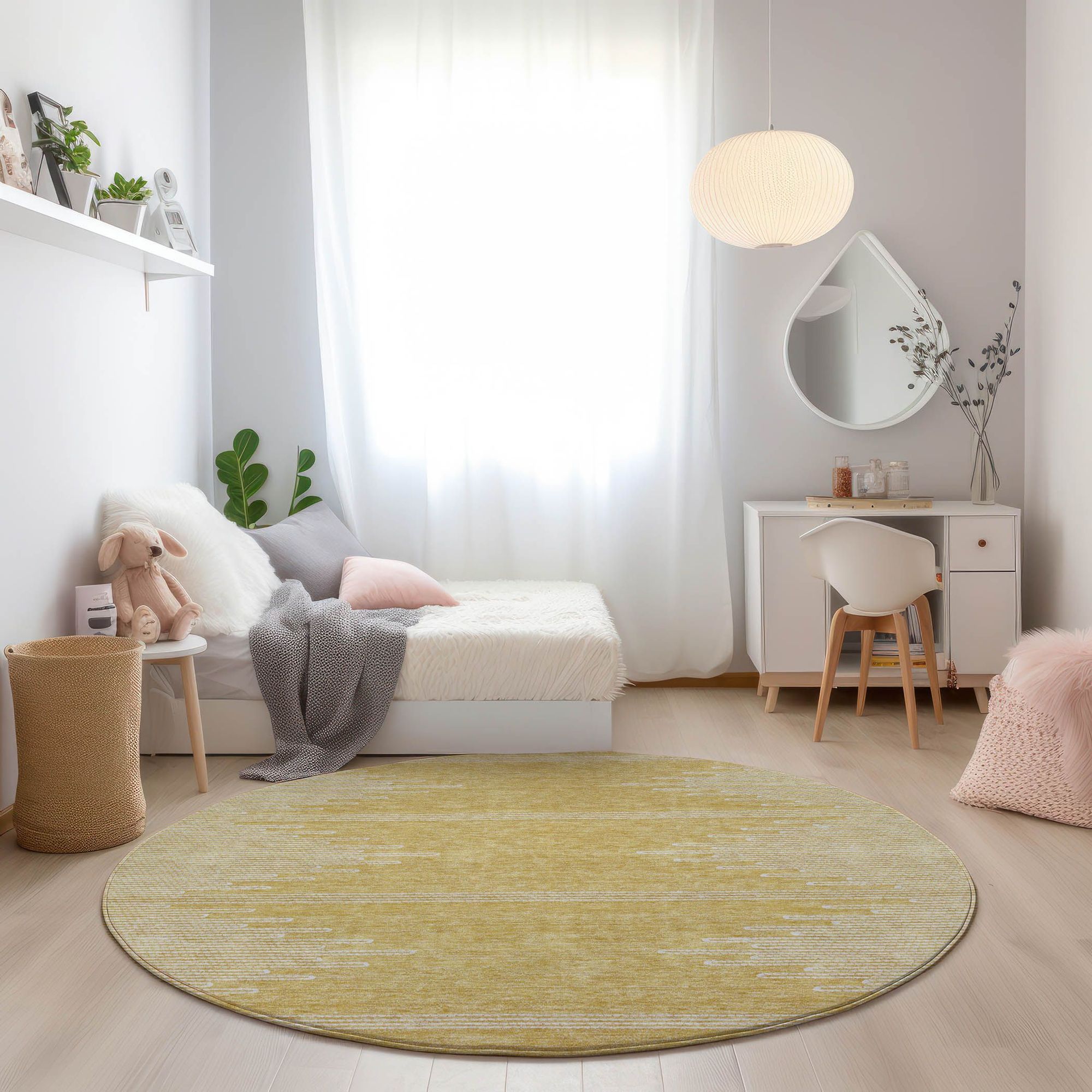 Machine Made ACN647 Gold  Rugs #color_gold 