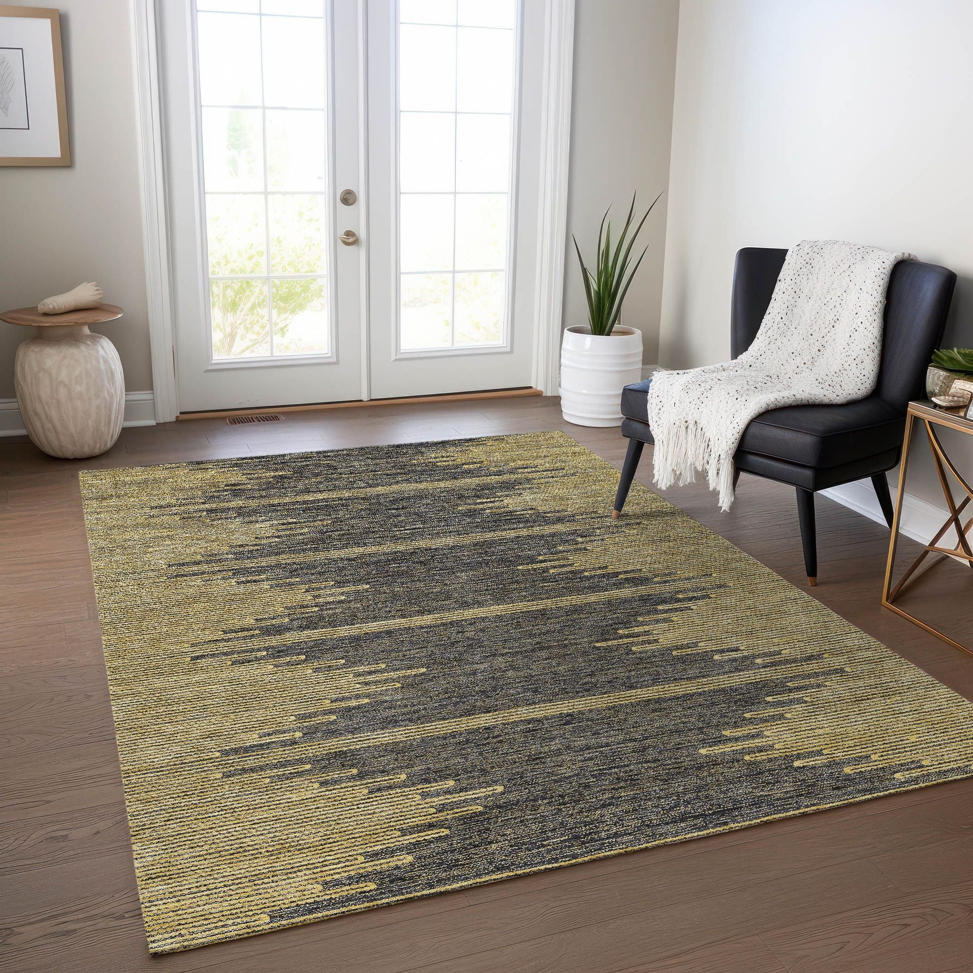 Machine Made ACN647 Graphite Gray Rugs #color_graphite gray