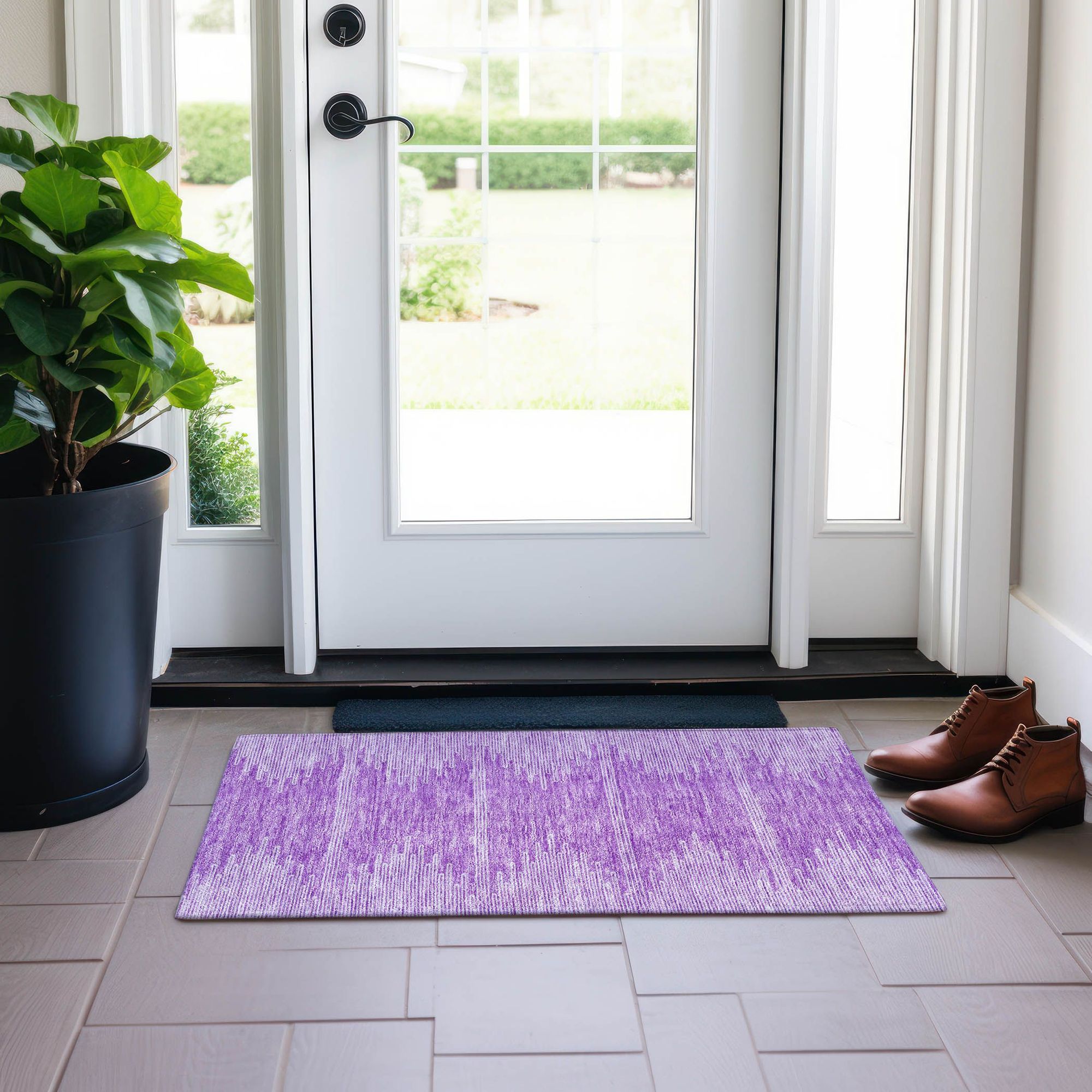 Machine Made ACN647 Lavender Purple Rugs #color_lavender purple