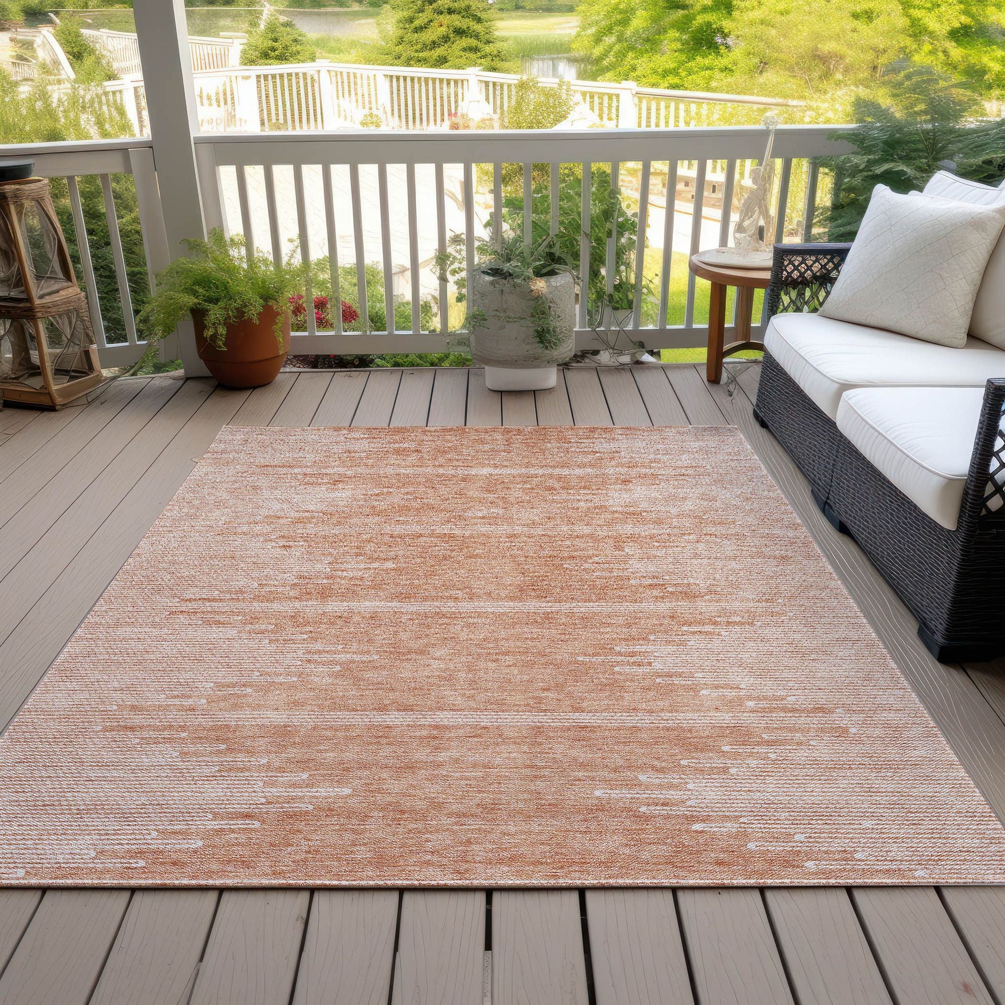 Machine Made ACN647 Salmon Orange Rugs #color_salmon orange