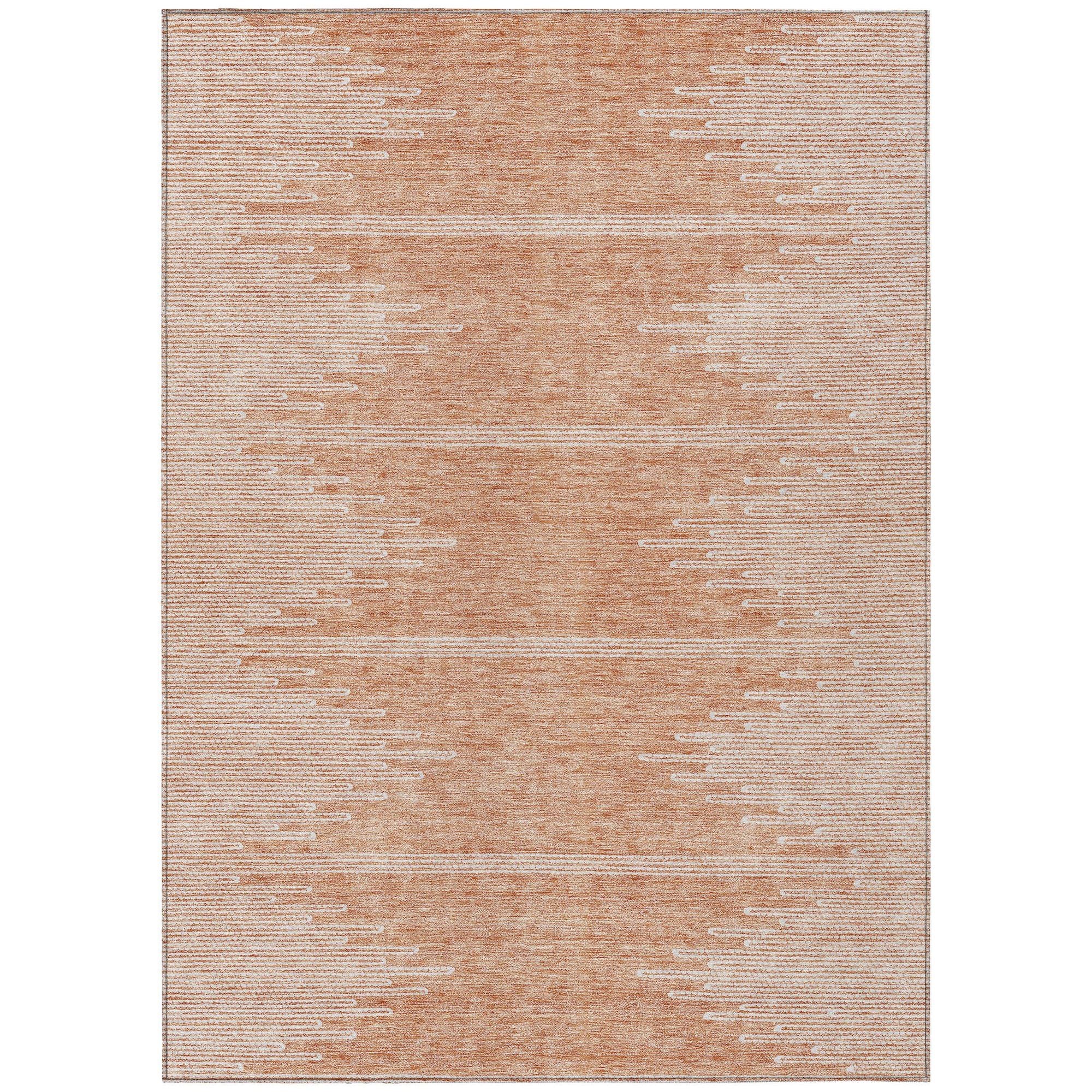 Machine Made ACN647 Salmon Orange Rugs #color_salmon orange