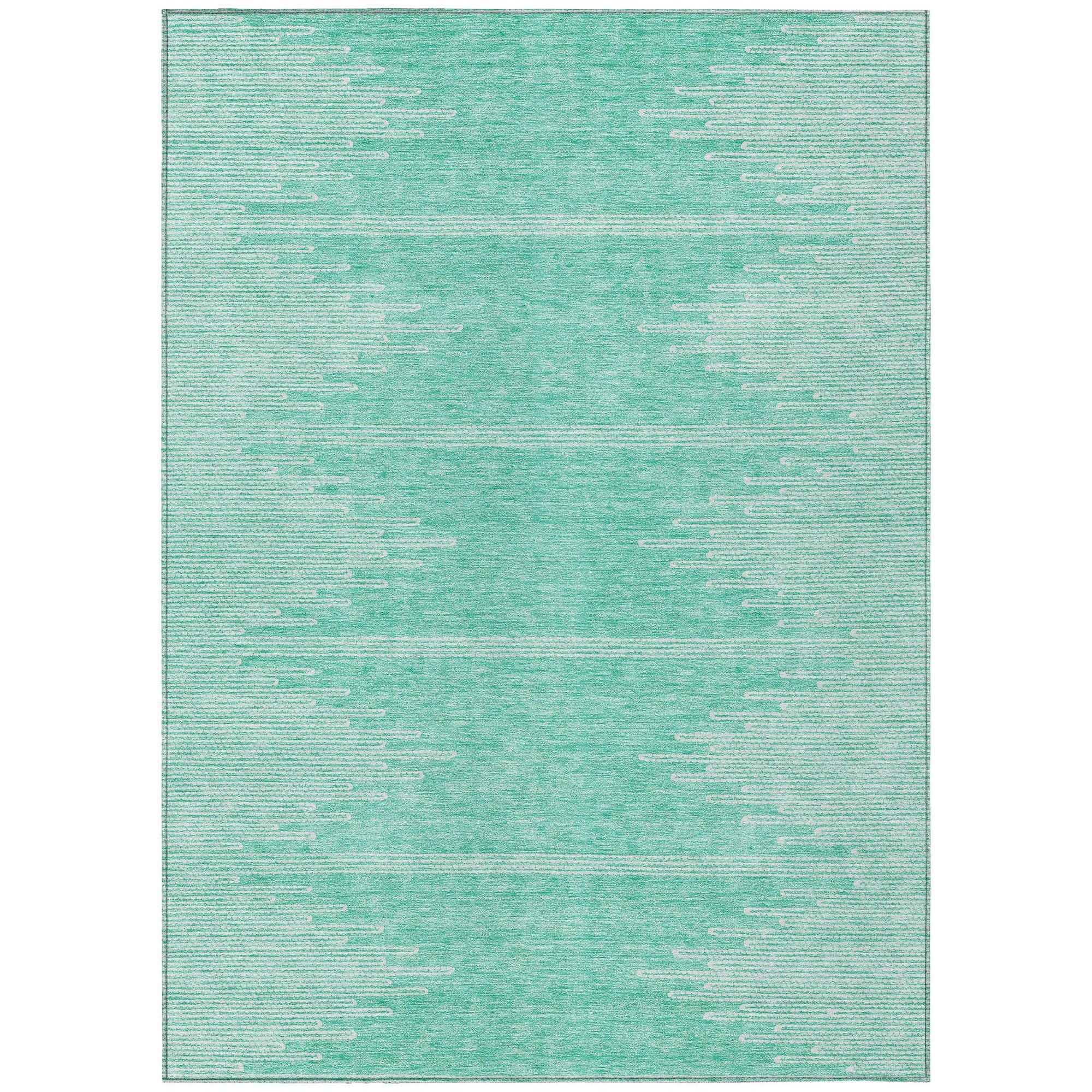 Machine Made ACN647 Teal  Rugs #color_teal 