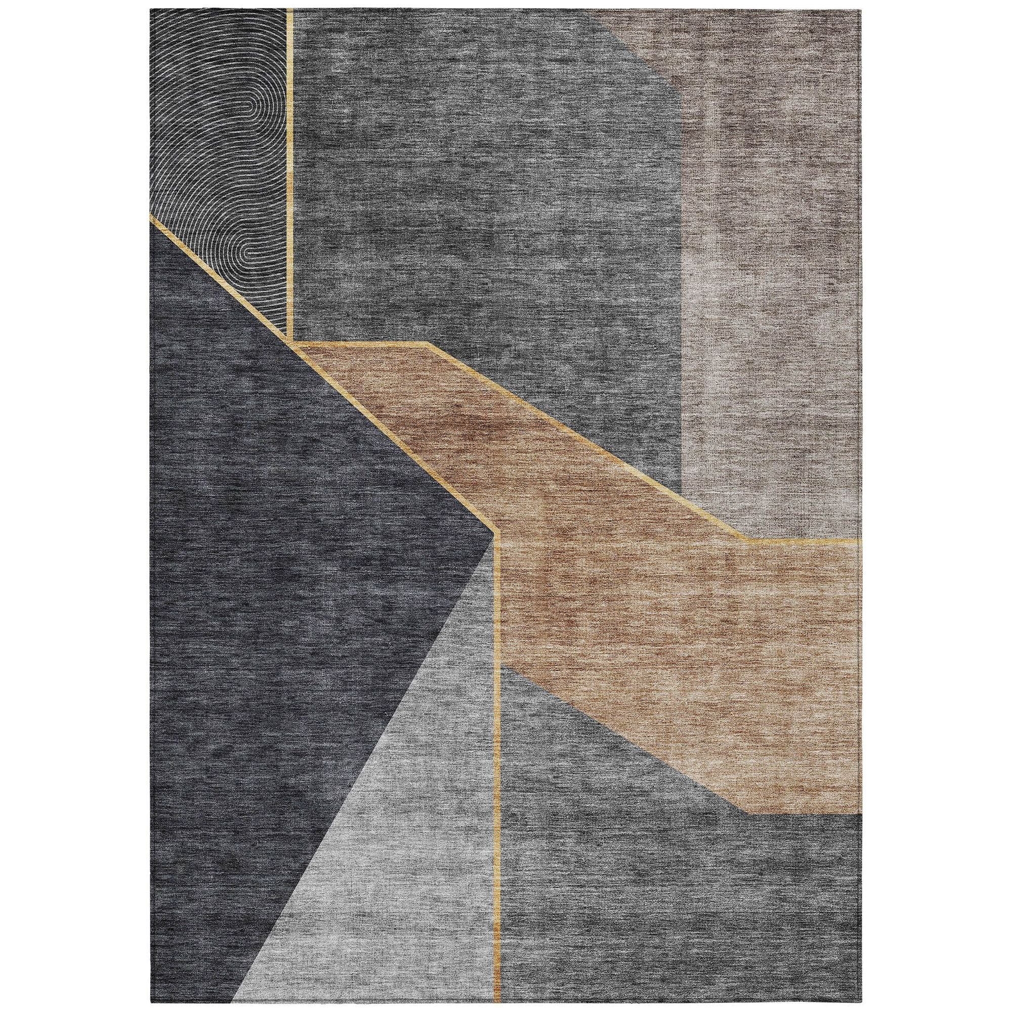 Machine Made ACN648 Charcoal Gray Rugs #color_charcoal gray