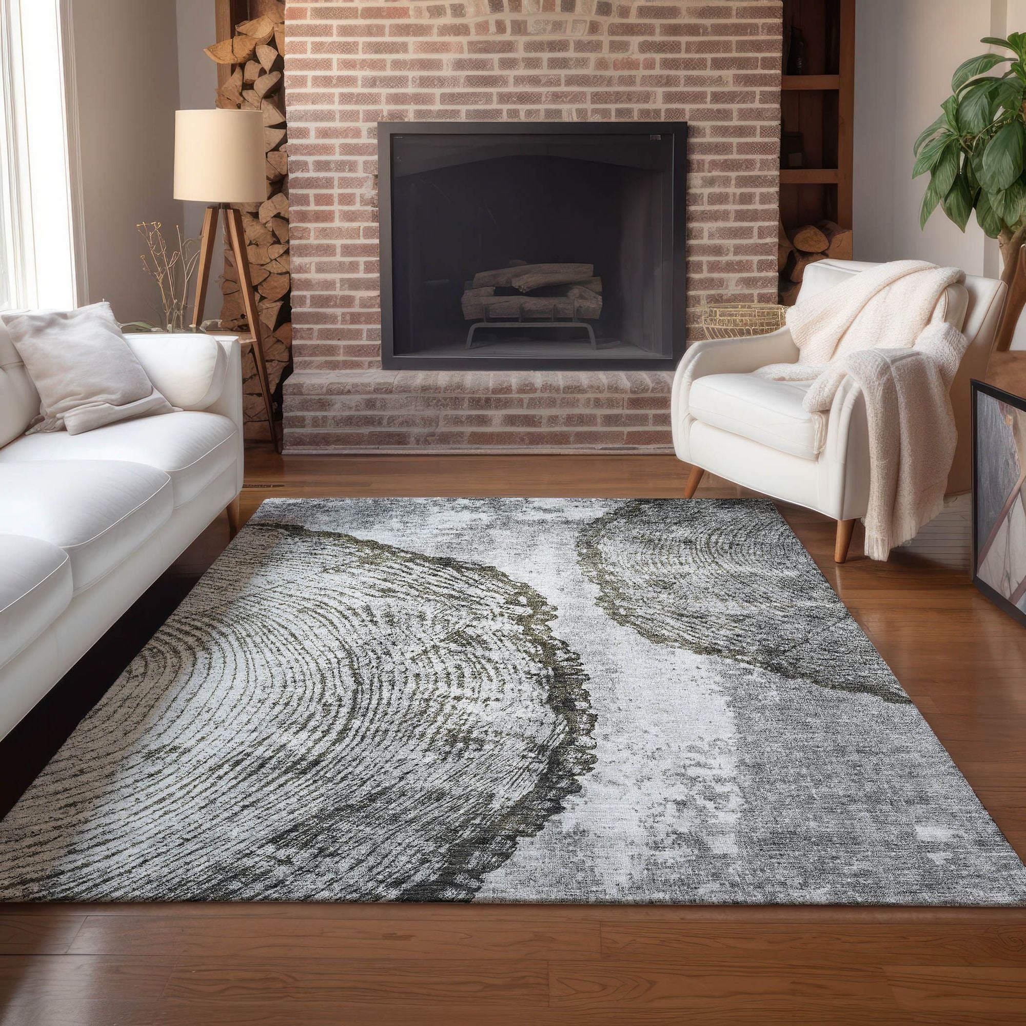 Machine Made ACN649 Gray  Rugs #color_gray 