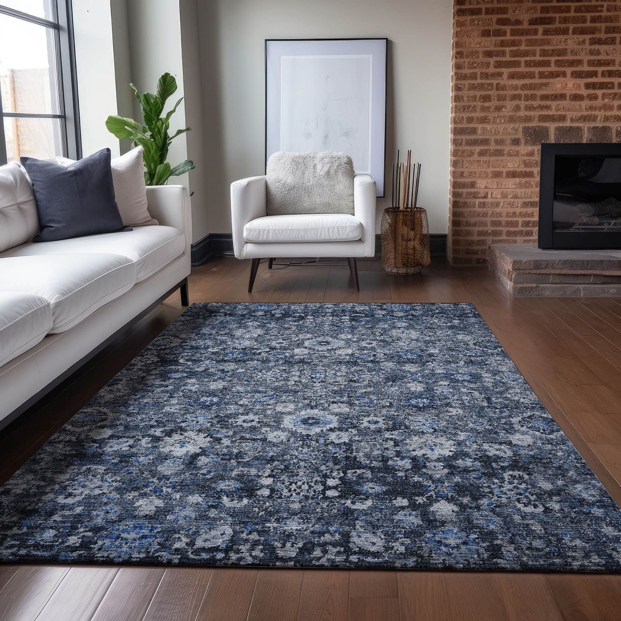 Machine Made ACN651 Blue  Rugs #color_blue 