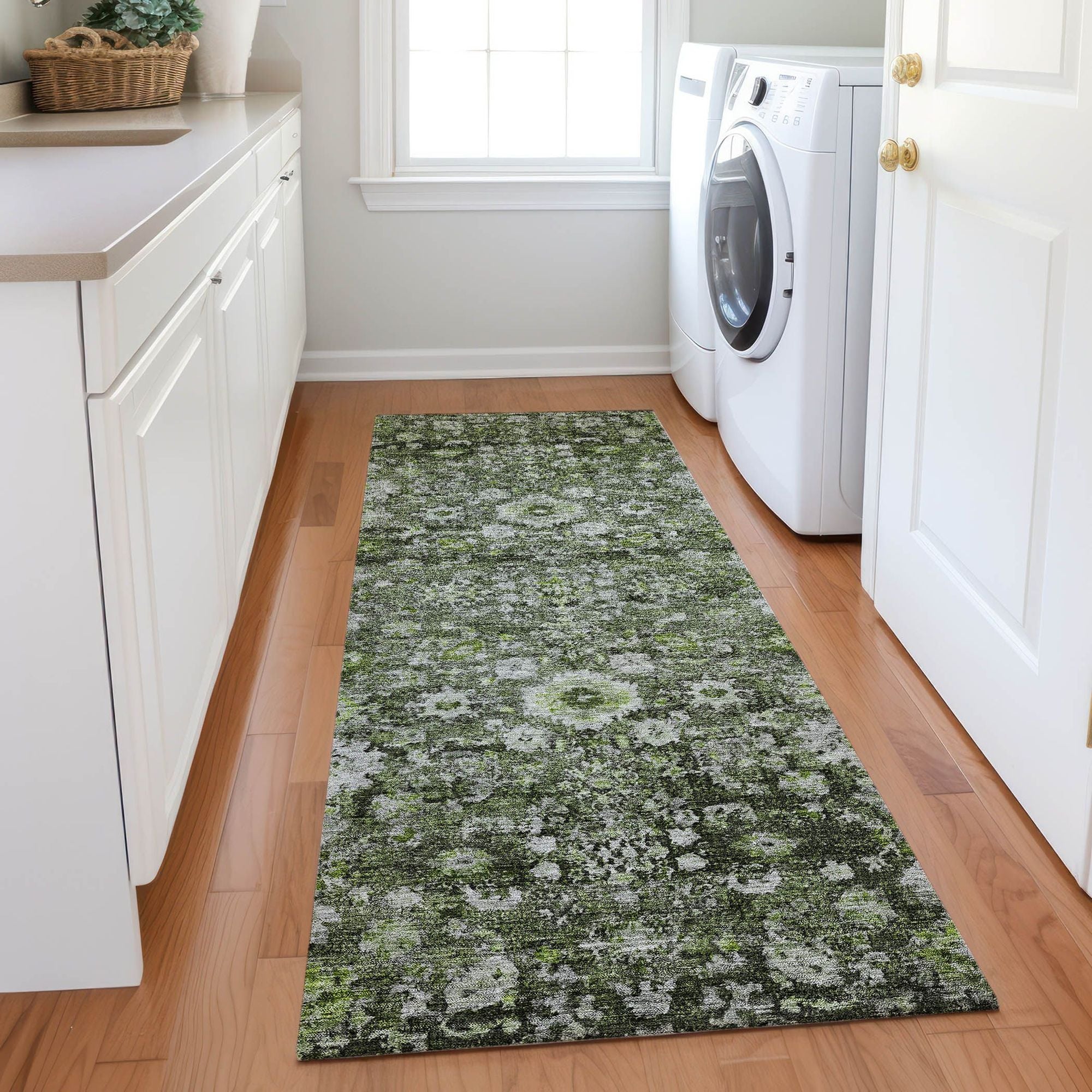 Machine Made ACN651 Green  Rugs #color_green 