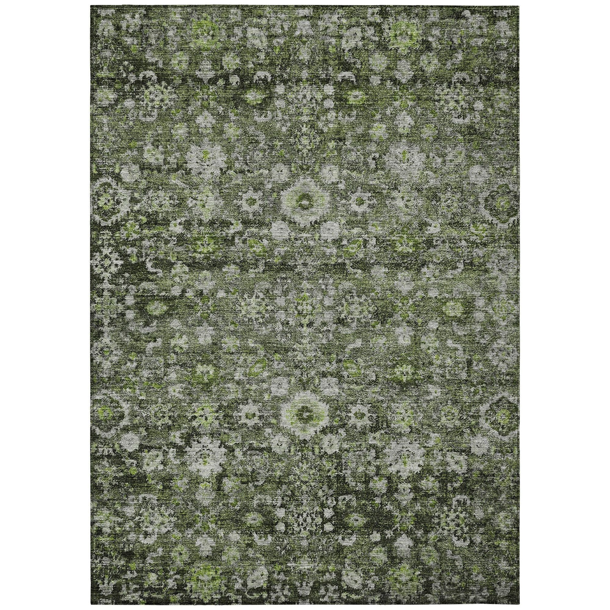 Machine Made ACN651 Green  Rugs #color_green 