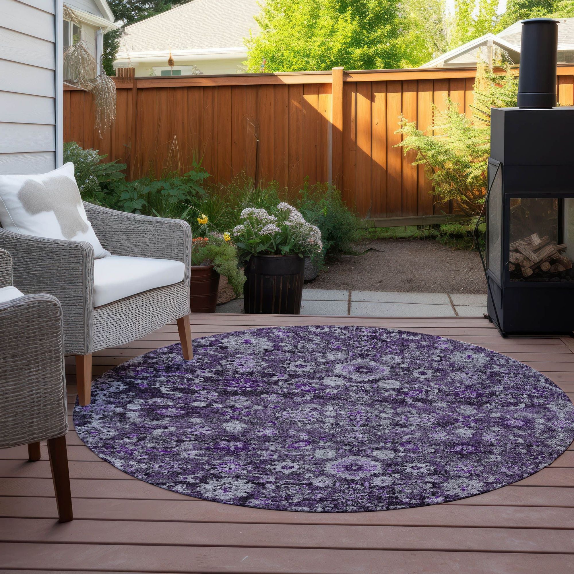 Machine Made ACN651 Purple  Rugs #color_purple 