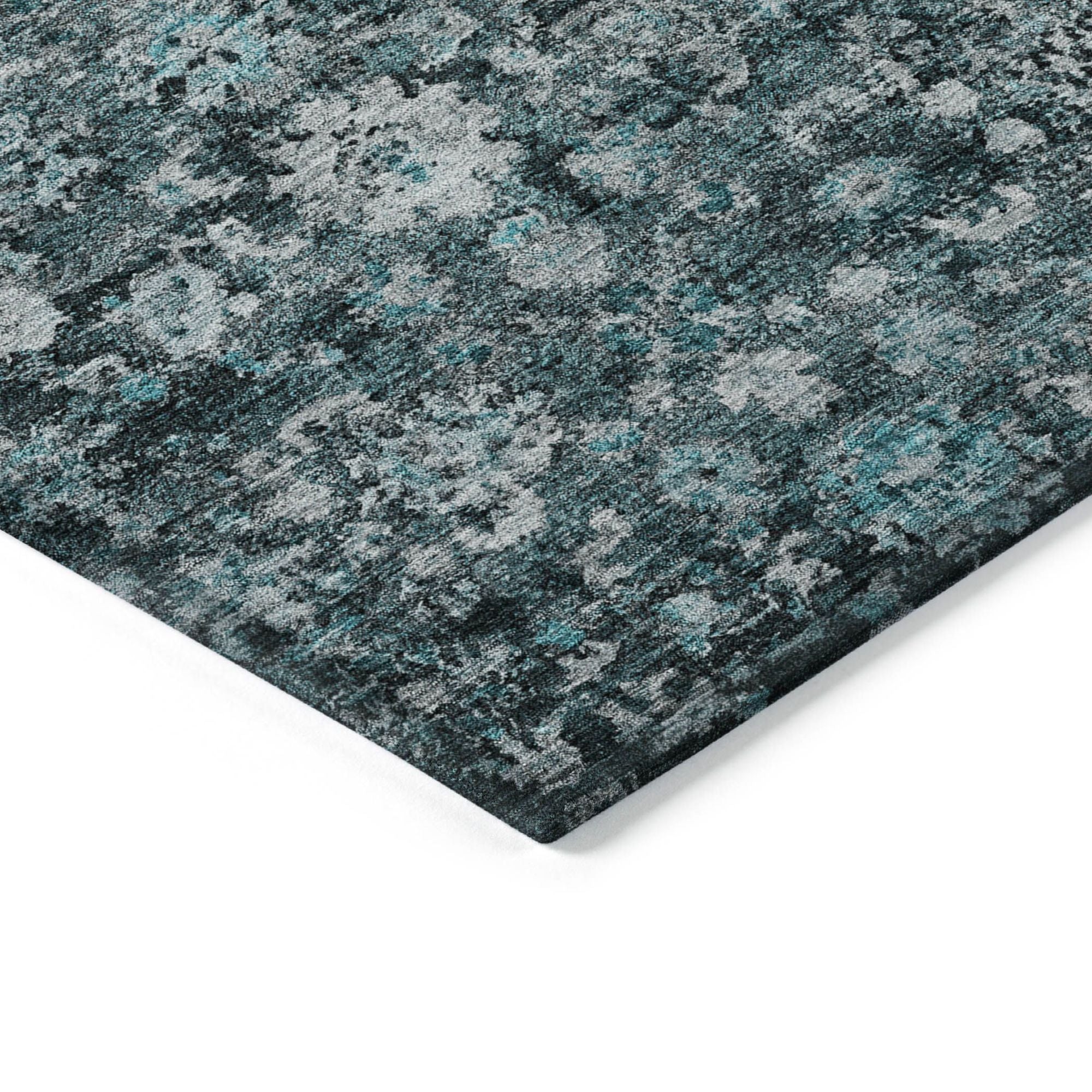 Machine Made ACN651 Teal  Rugs #color_teal 