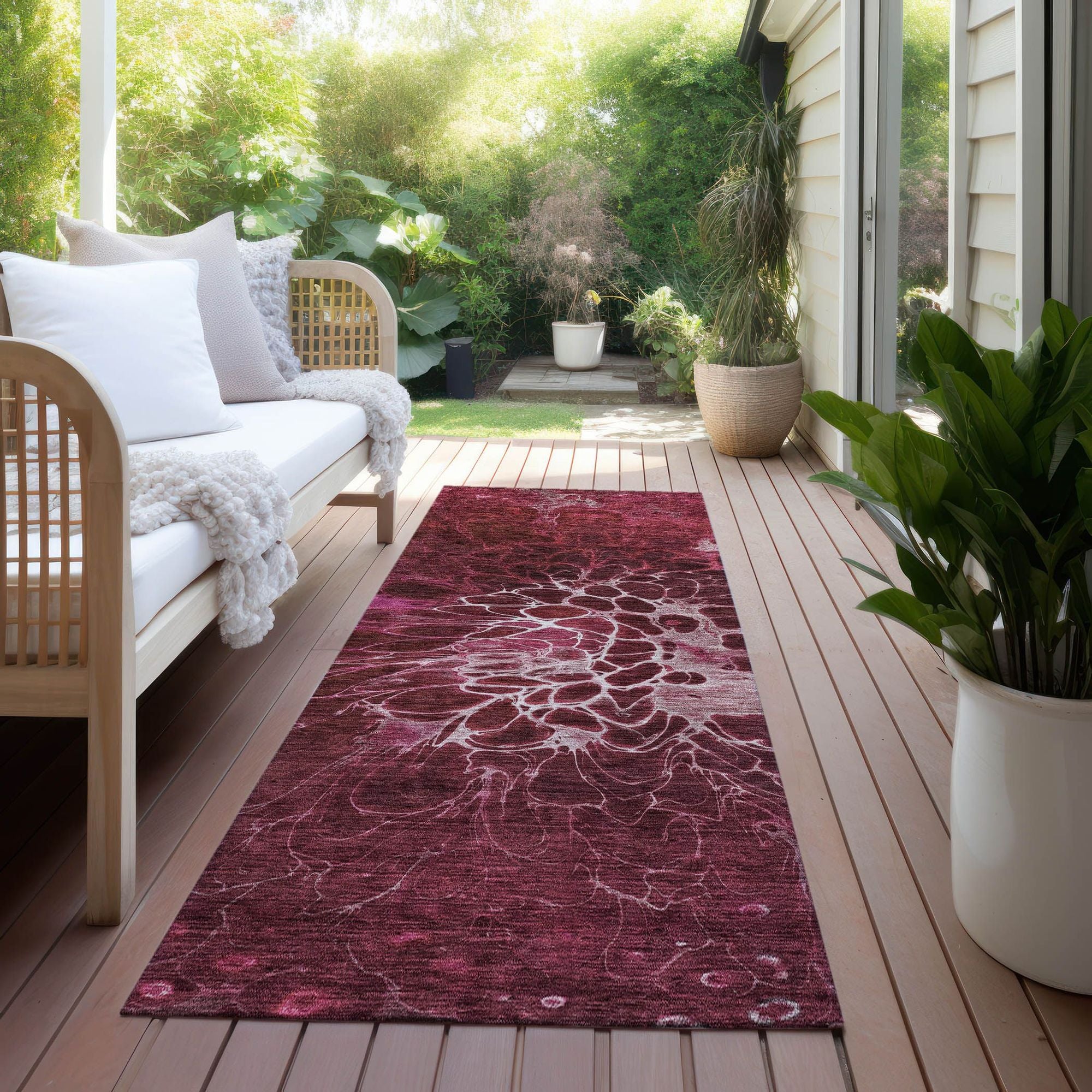 Machine Made ACN652 Merlot Red Rugs #color_merlot red