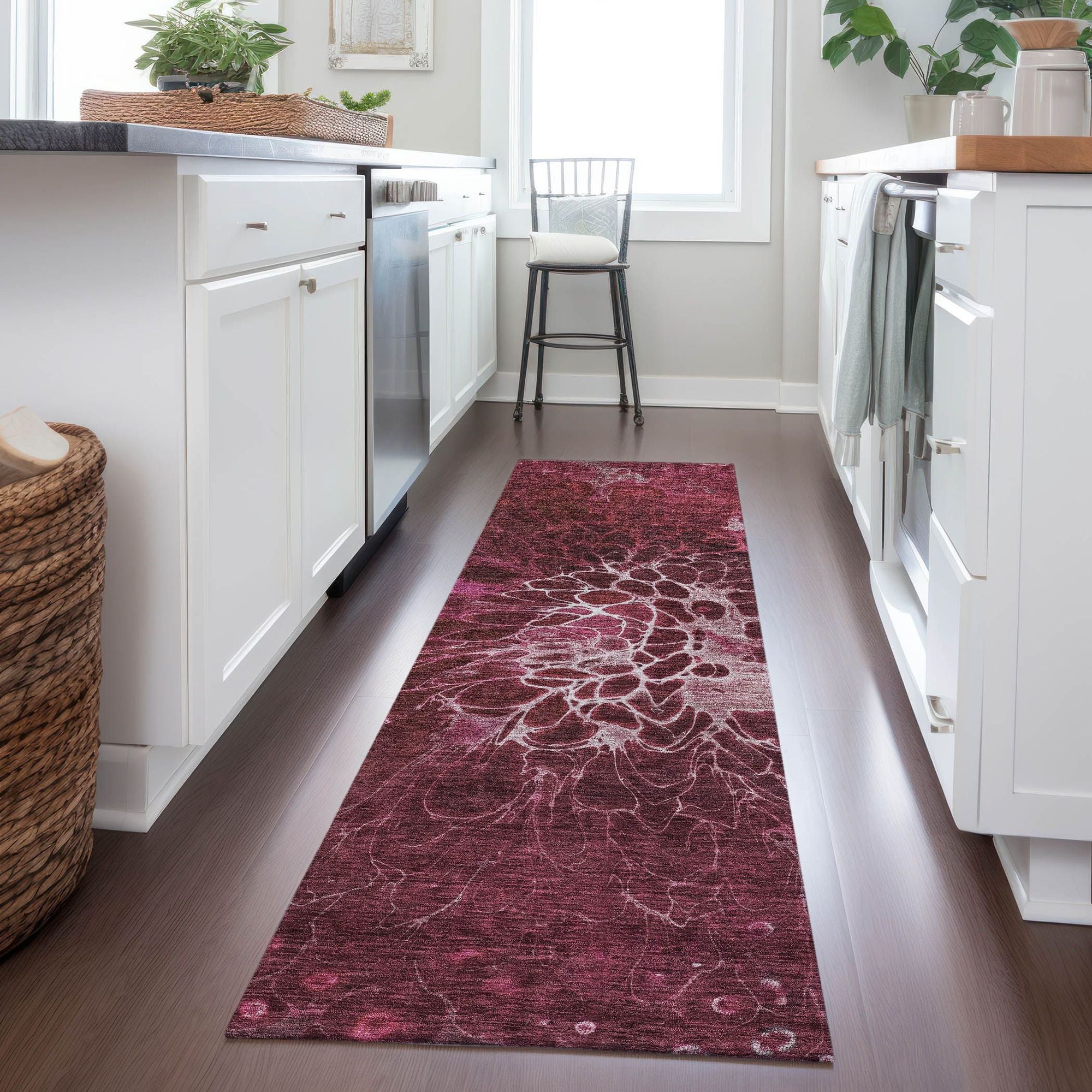 Machine Made ACN652 Merlot Red Rugs #color_merlot red