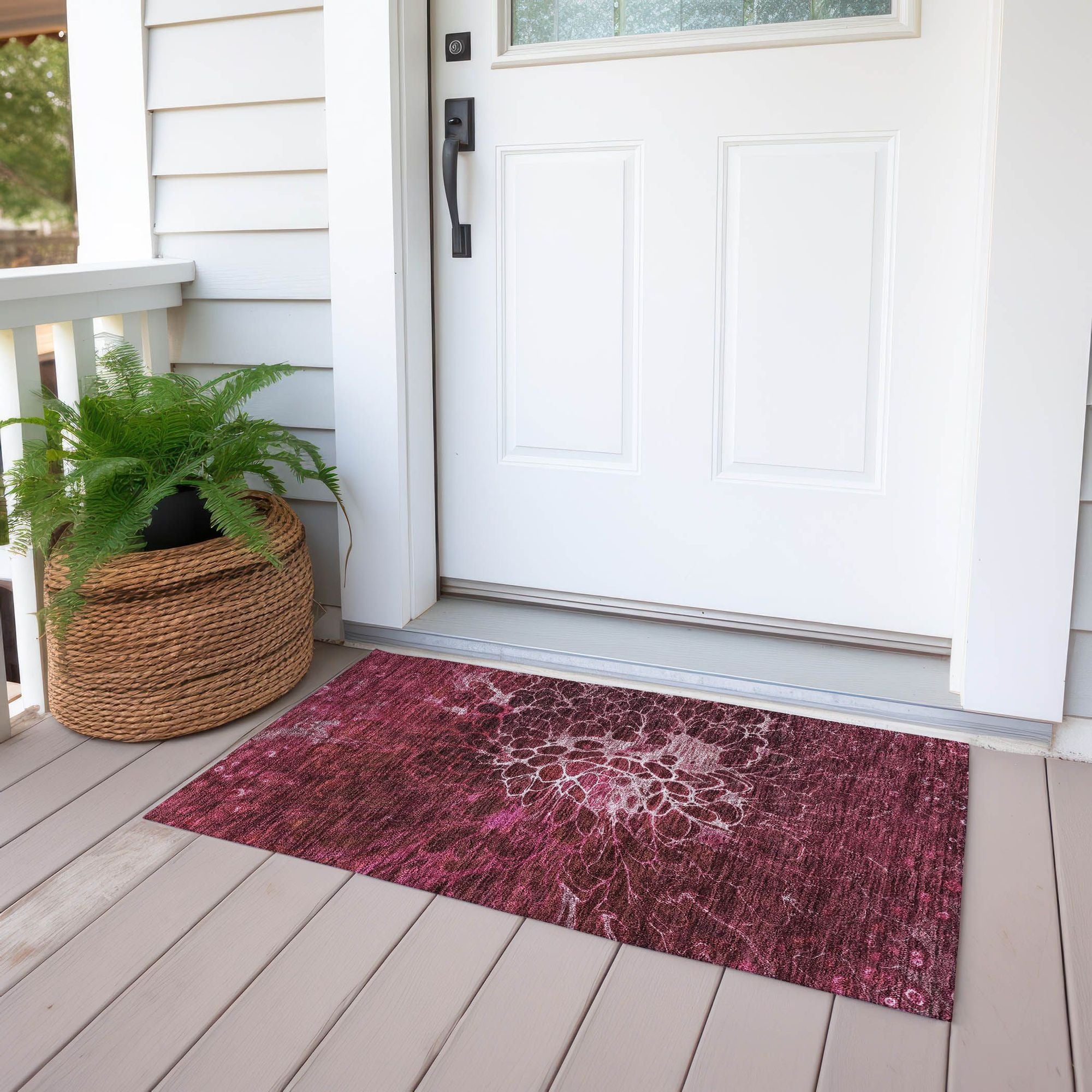 Machine Made ACN652 Merlot Red Rugs #color_merlot red