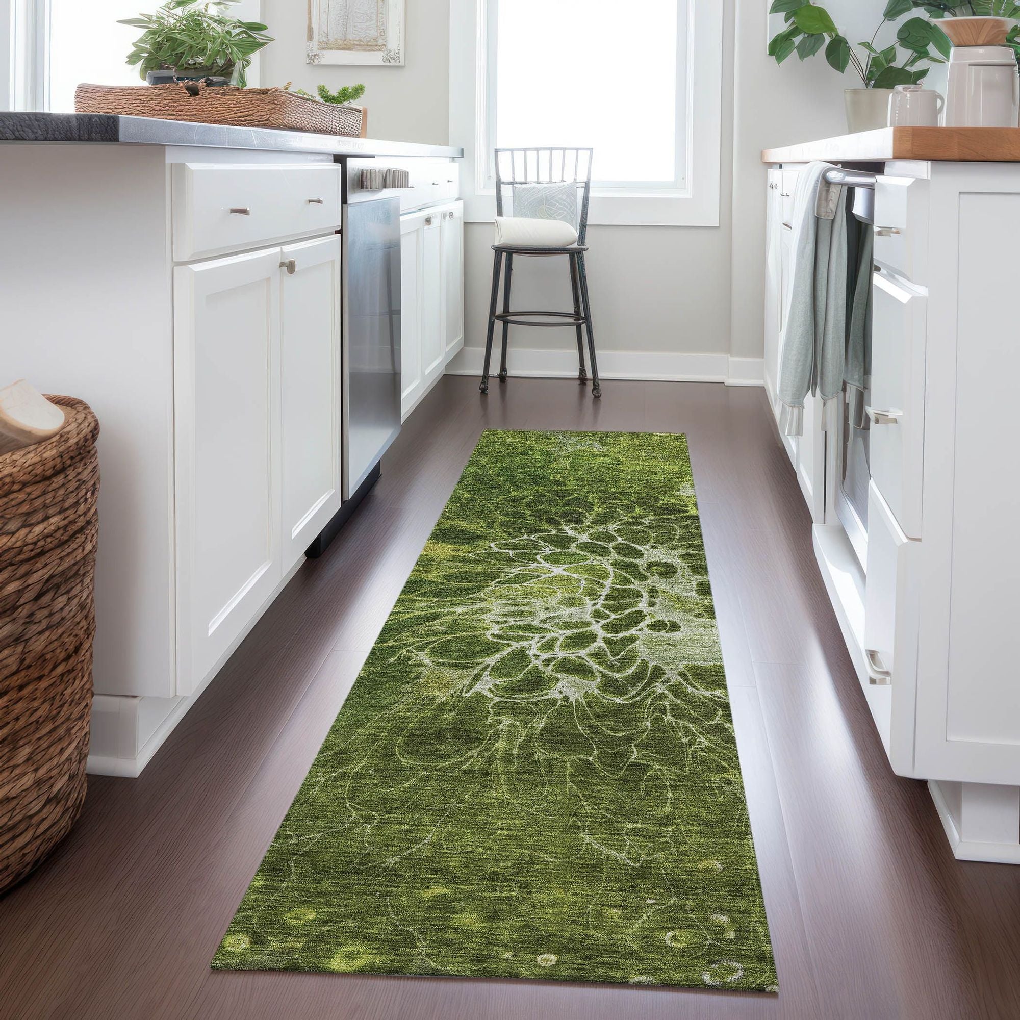 Machine Made ACN652 Olive Green Rugs #color_olive green