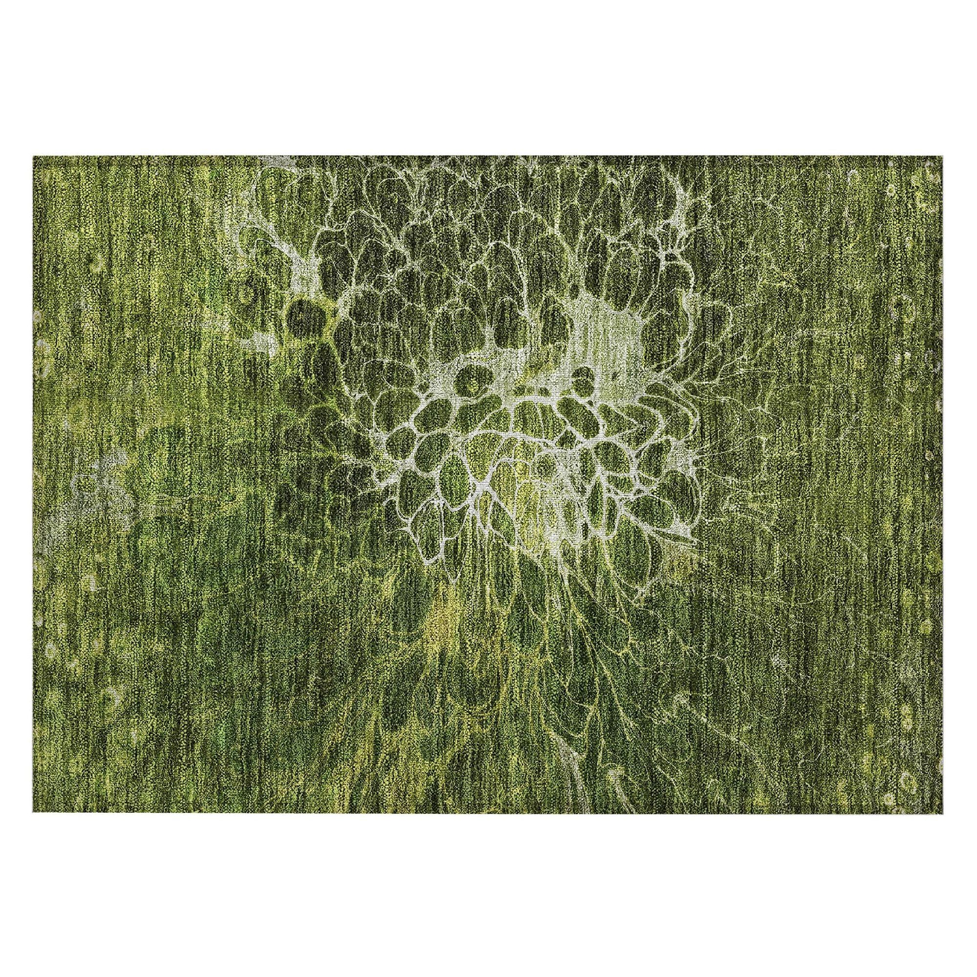 Machine Made ACN652 Olive Green Rugs #color_olive green