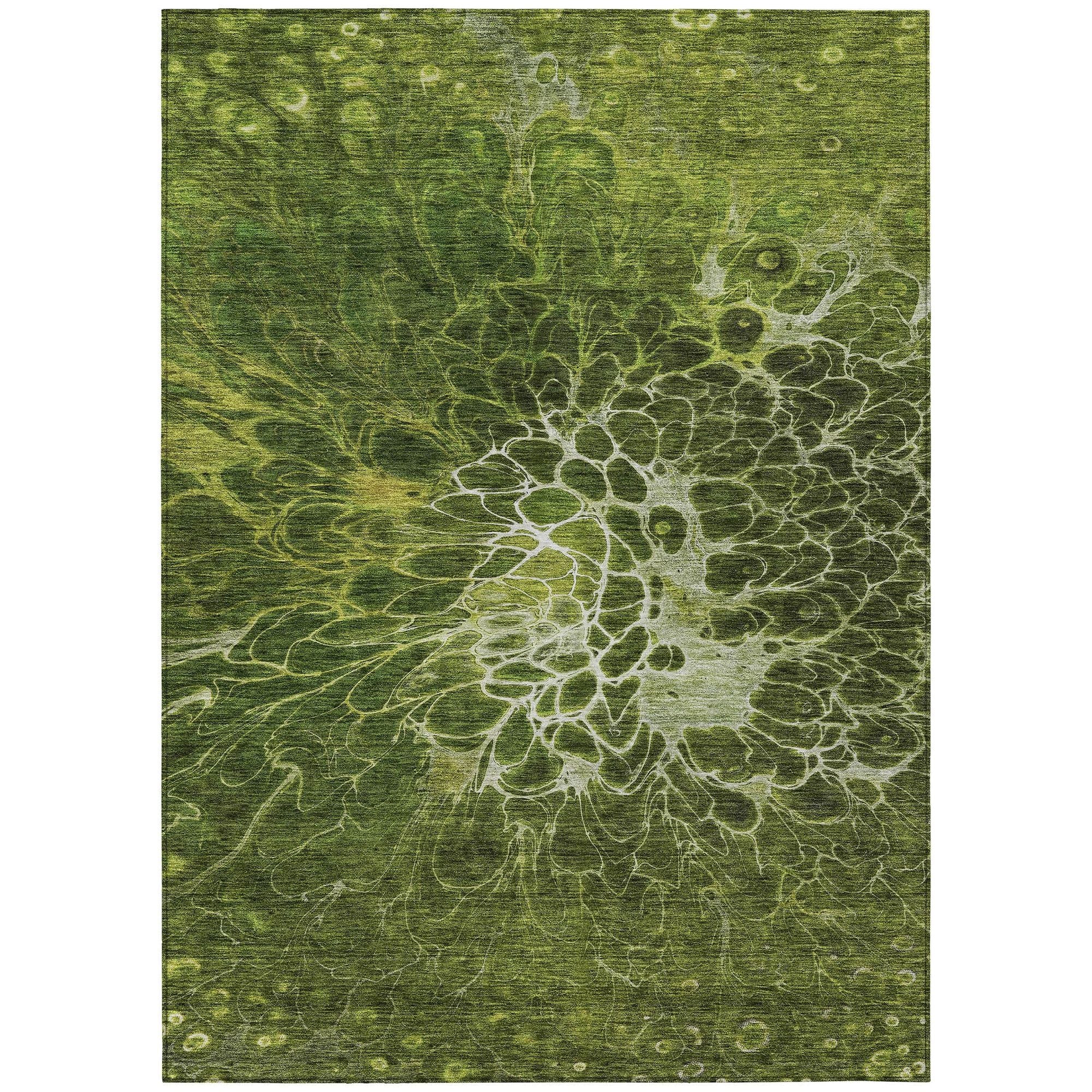 Machine Made ACN652 Olive Green Rugs #color_olive green