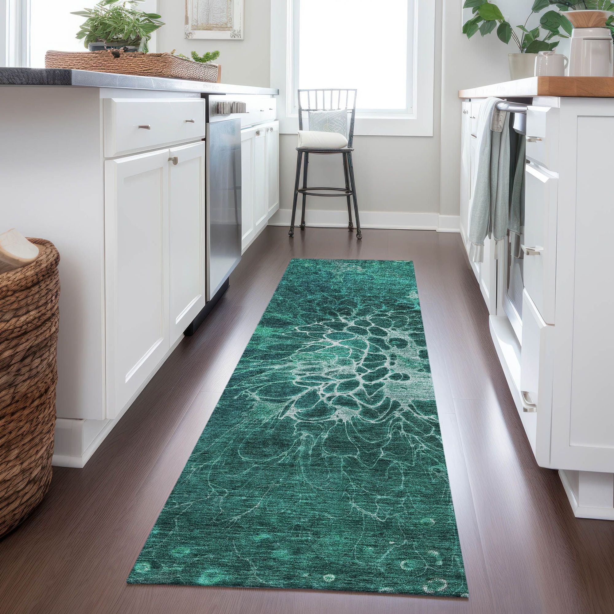 Machine Made ACN652 Teal  Rugs #color_teal 