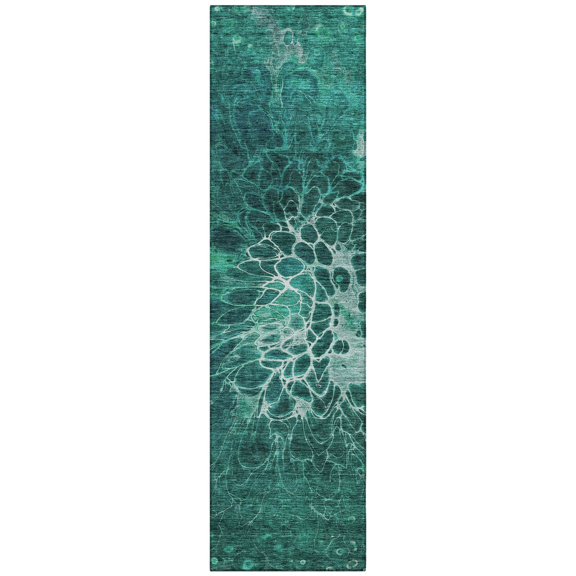 Machine Made ACN652 Teal  Rugs #color_teal 