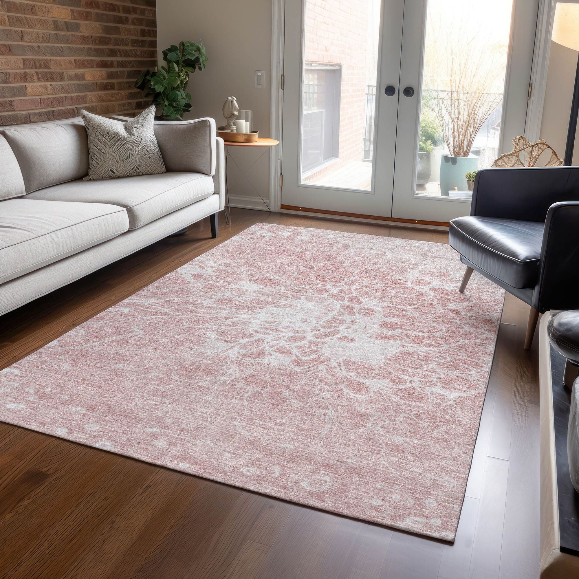 Machine Made ACN653 Pink  Rugs #color_pink 