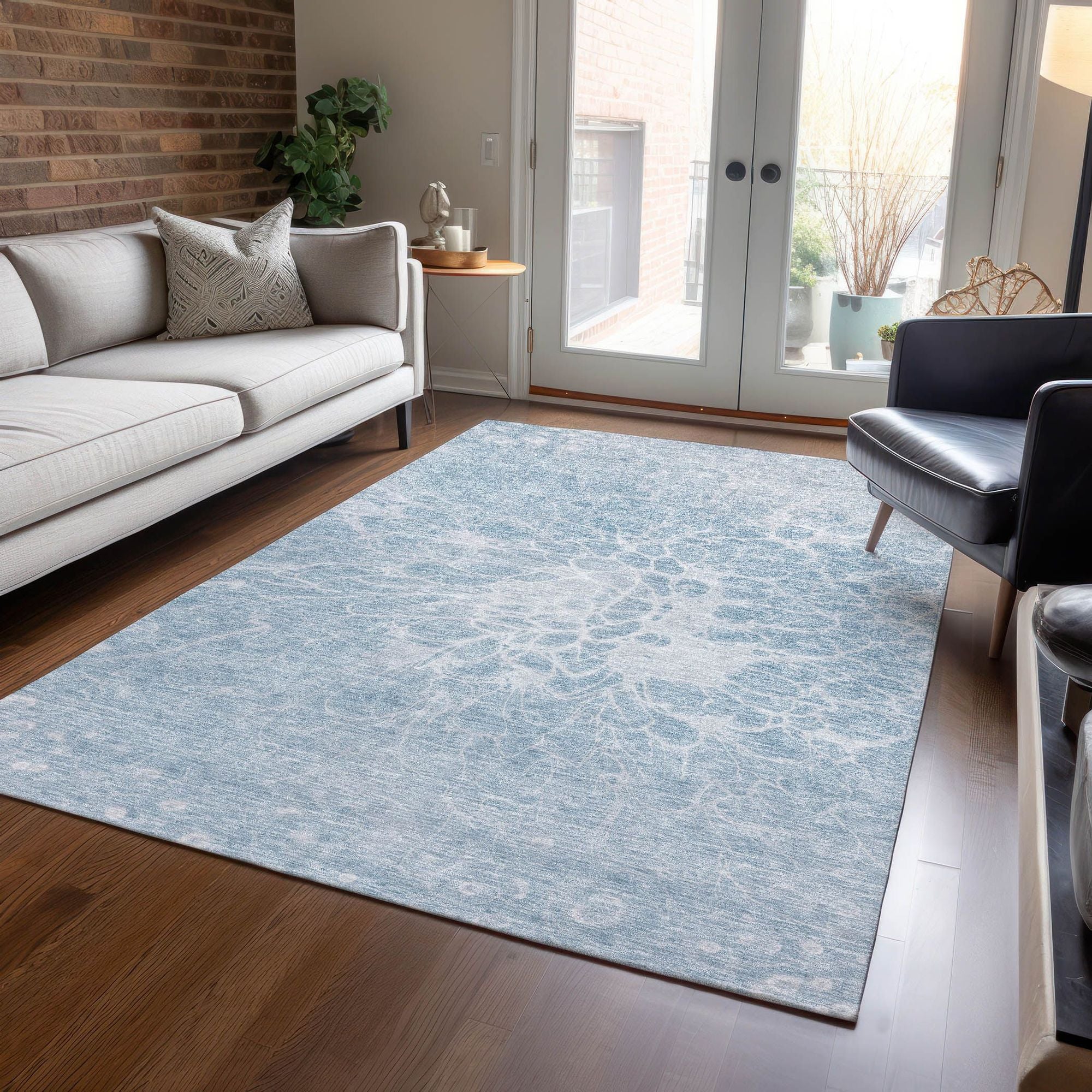 Machine Made ACN653 Sky Blue Rugs #color_sky blue