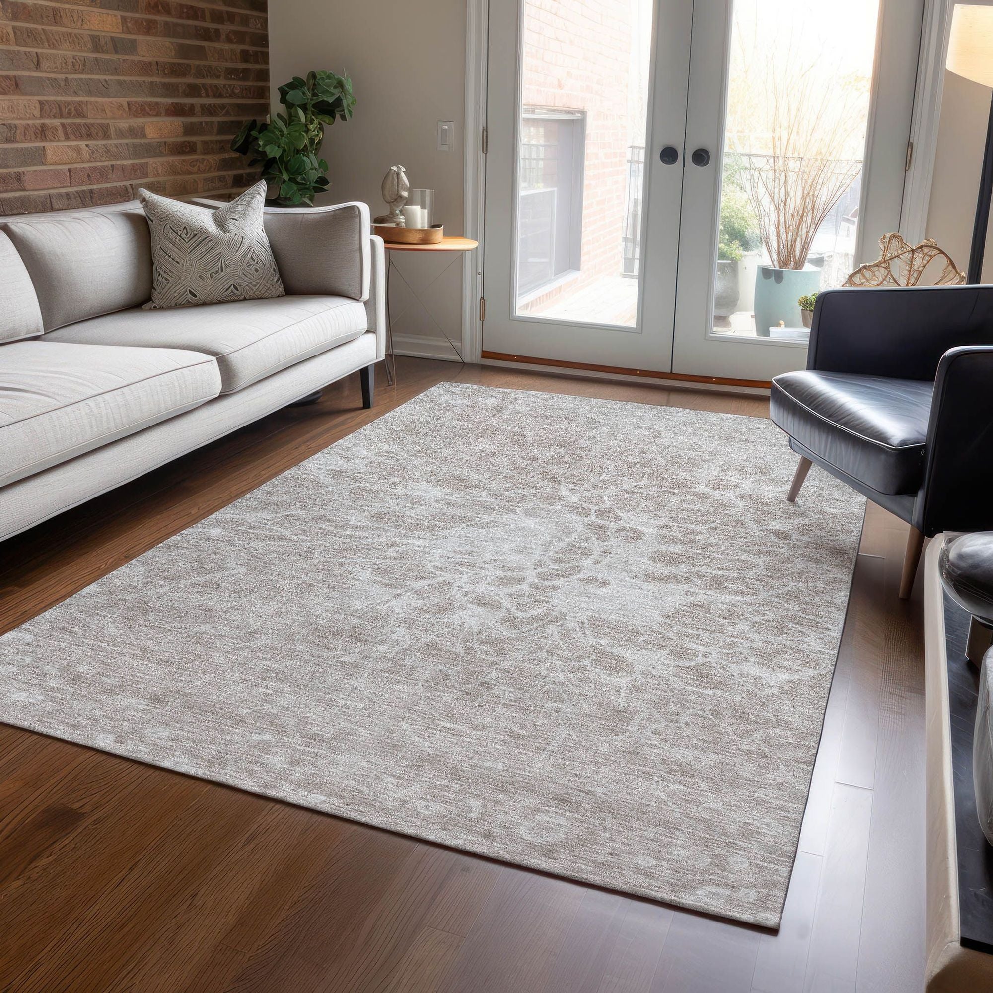 Machine Made ACN653 Taupe Brown Rugs #color_taupe brown