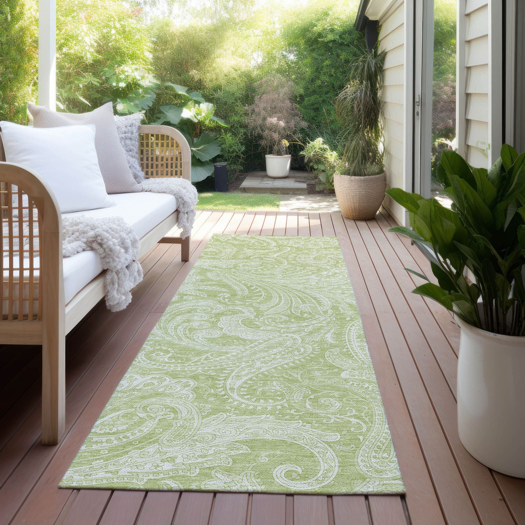 Machine Made ACN654 Aloe Green Rugs #color_aloe green