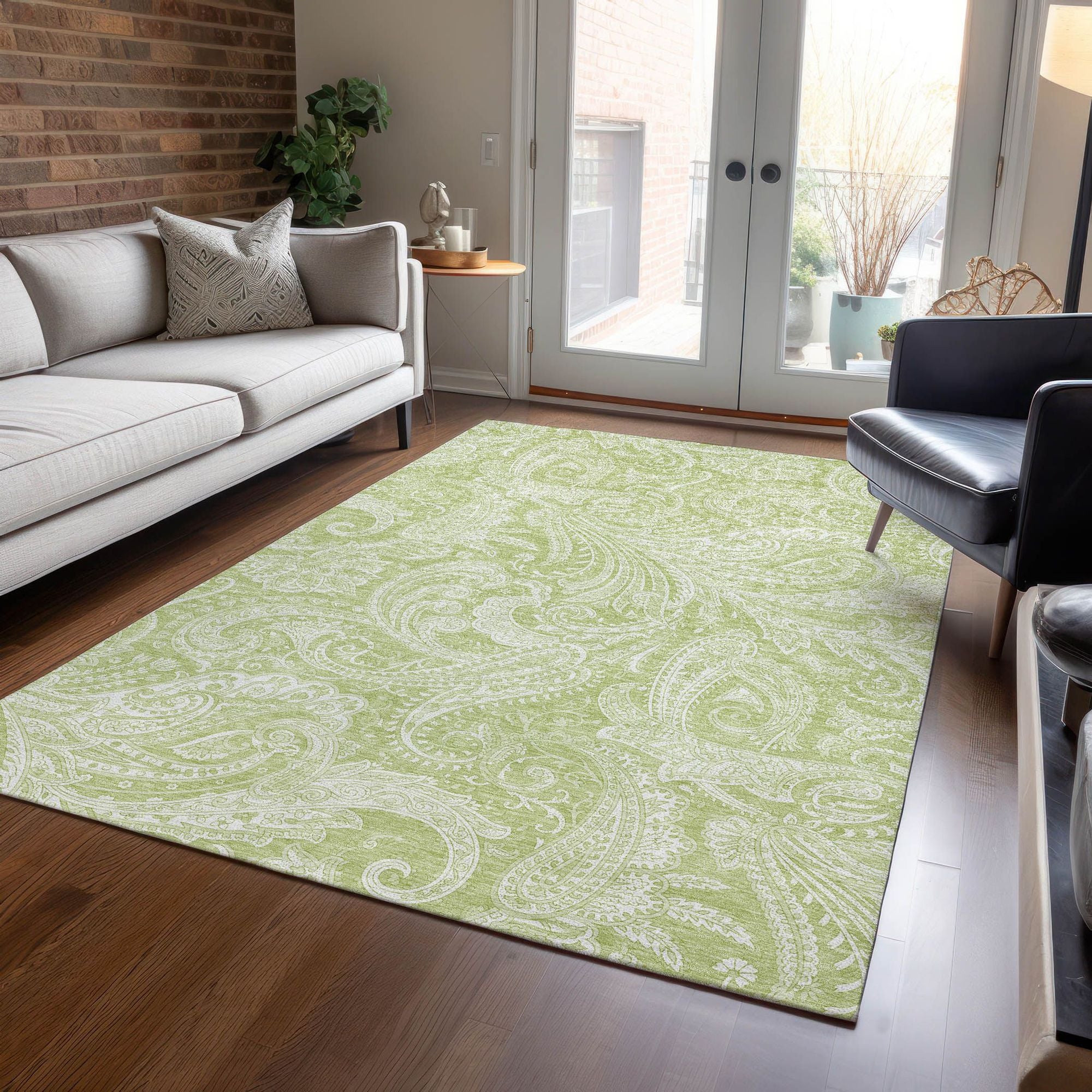 Machine Made ACN654 Aloe Green Rugs #color_aloe green