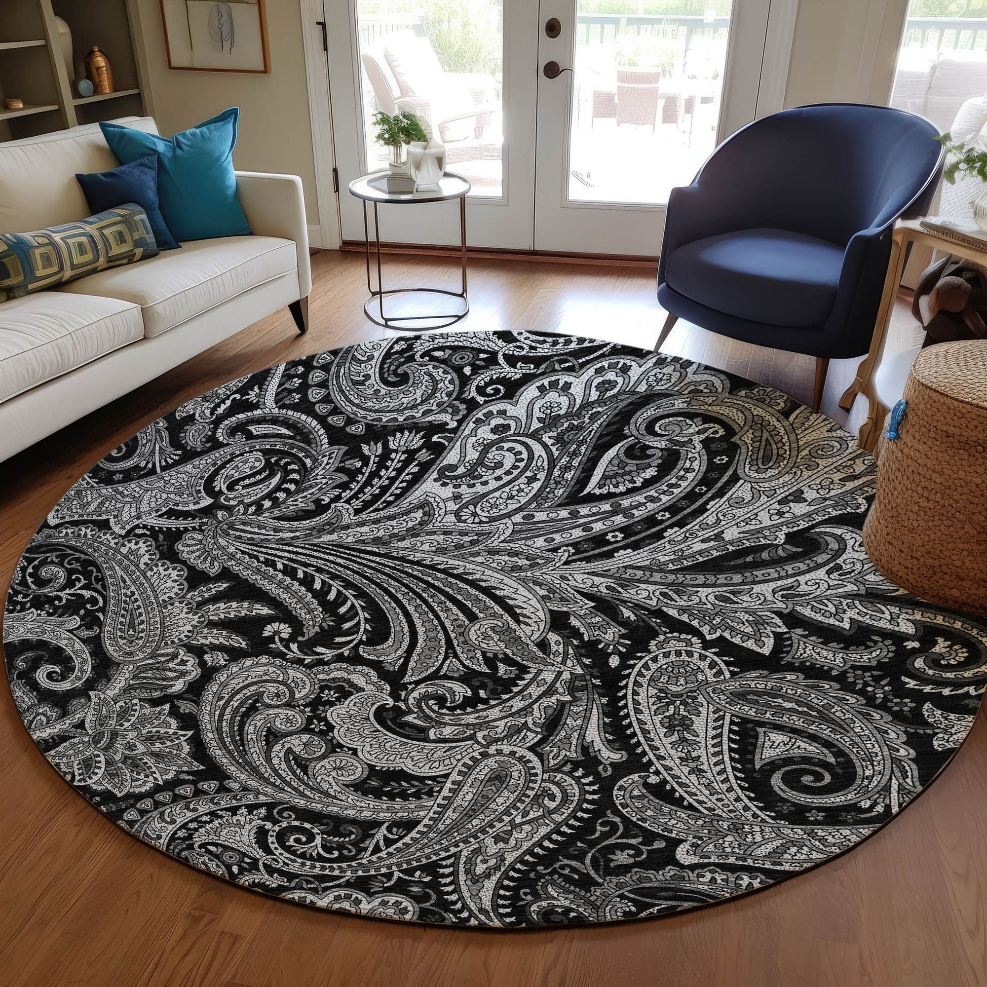 Machine Made ACN654 Black  Rugs #color_black 