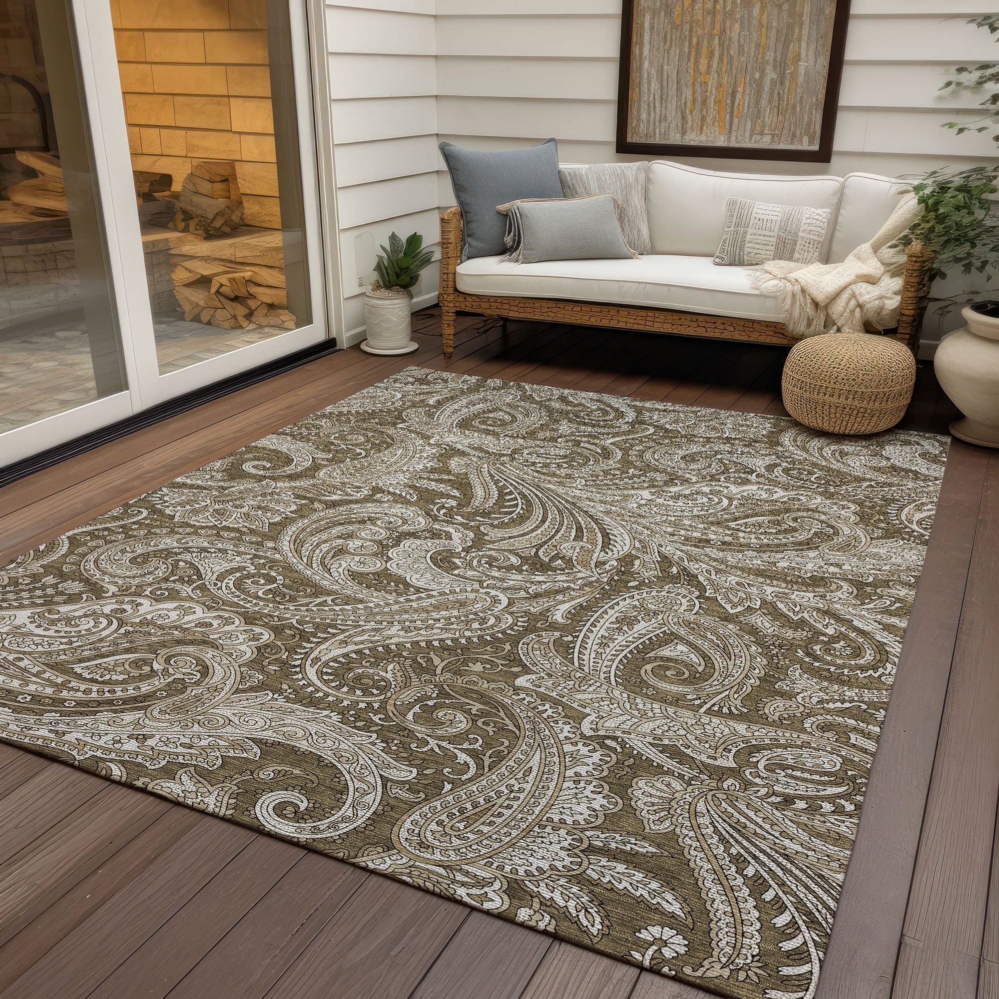 Machine Made ACN654 Chocolate Brown Rugs #color_chocolate brown