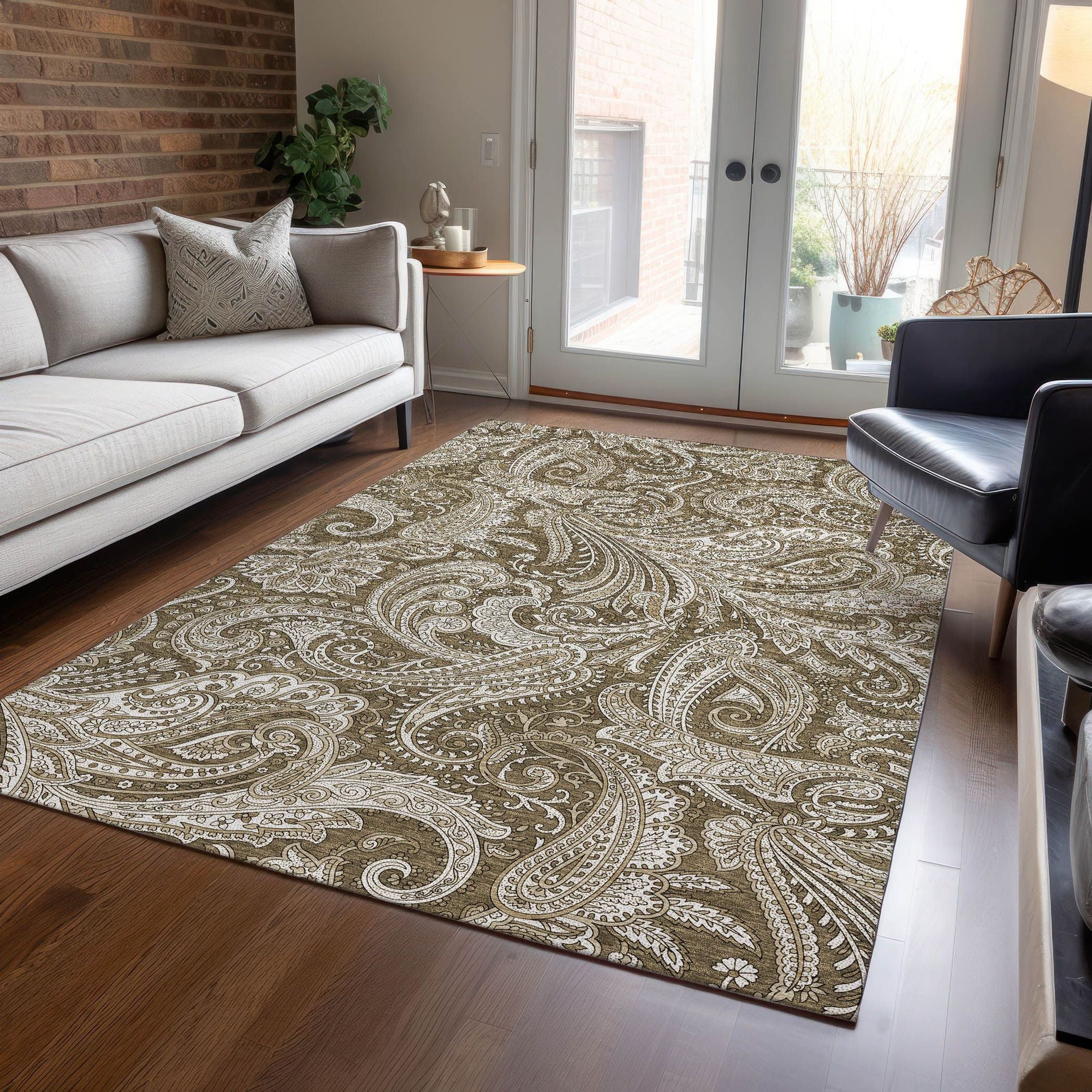 Machine Made ACN654 Chocolate Brown Rugs #color_chocolate brown