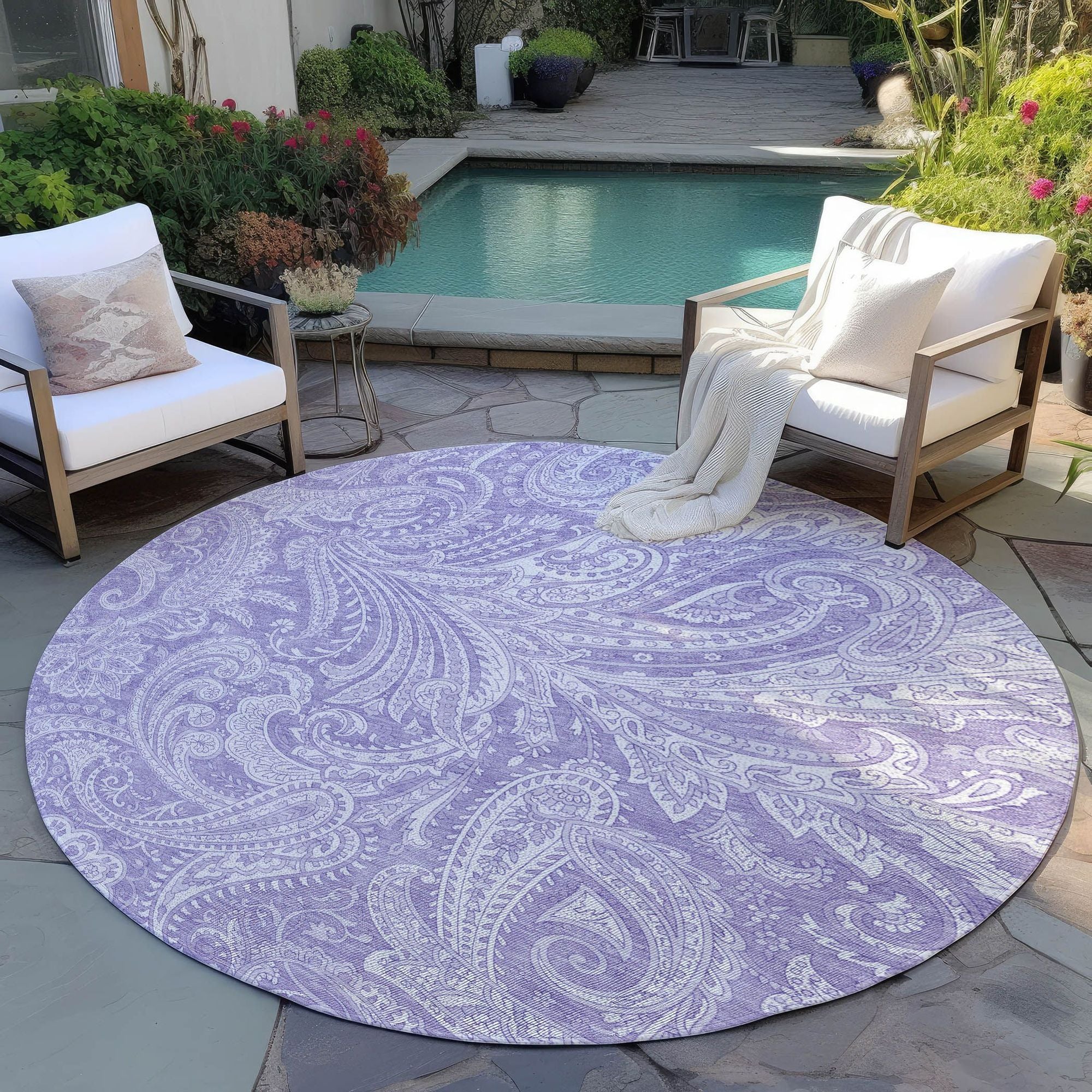 Machine Made ACN654 Lavender Purple Rugs #color_lavender purple