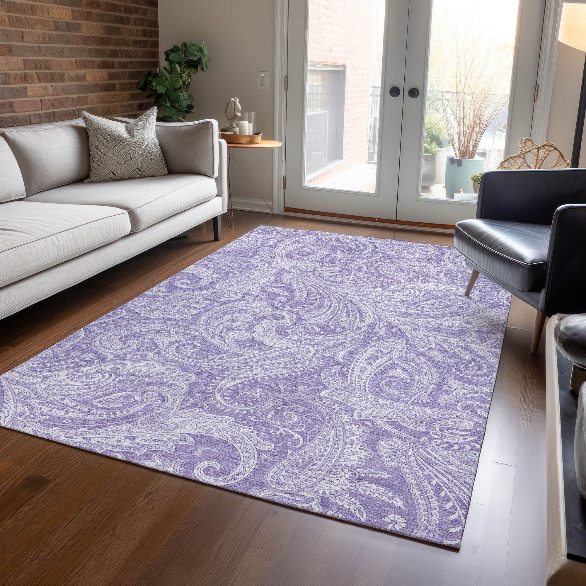 Machine Made ACN654 Lavender Purple Rugs #color_lavender purple