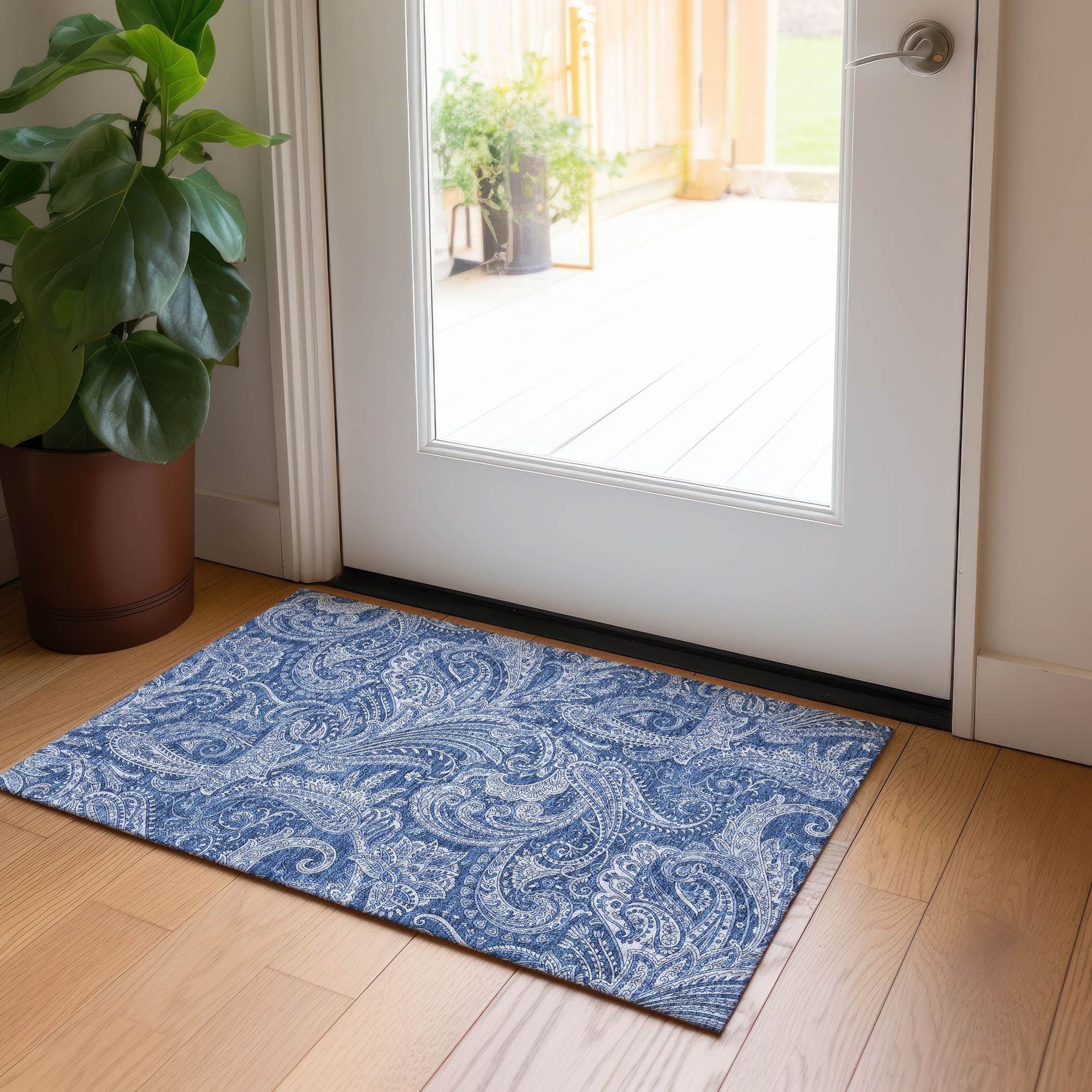 Machine Made ACN654 Navy Blue Rugs #color_navy blue