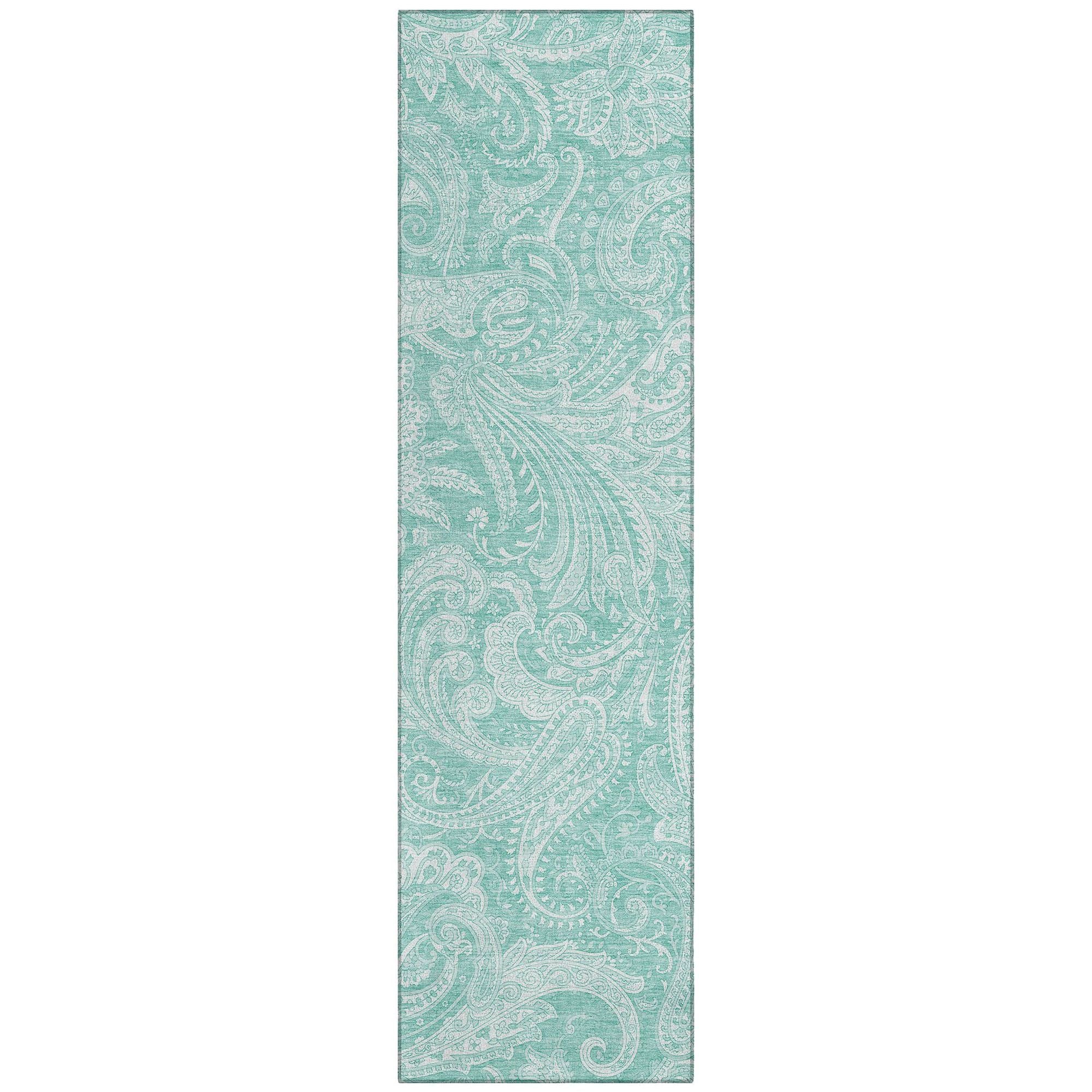 Machine Made ACN654 Teal  Rugs #color_teal 